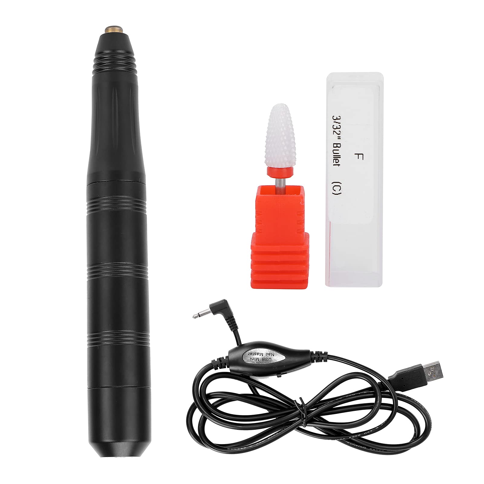 Professional Portable Pedicure Drill Machine - Non-Slip Grip, Cordless Nail Drill for Salon, Home & Travel Use - Perfect for Manicures, Pedicures & Nail Art (Black)