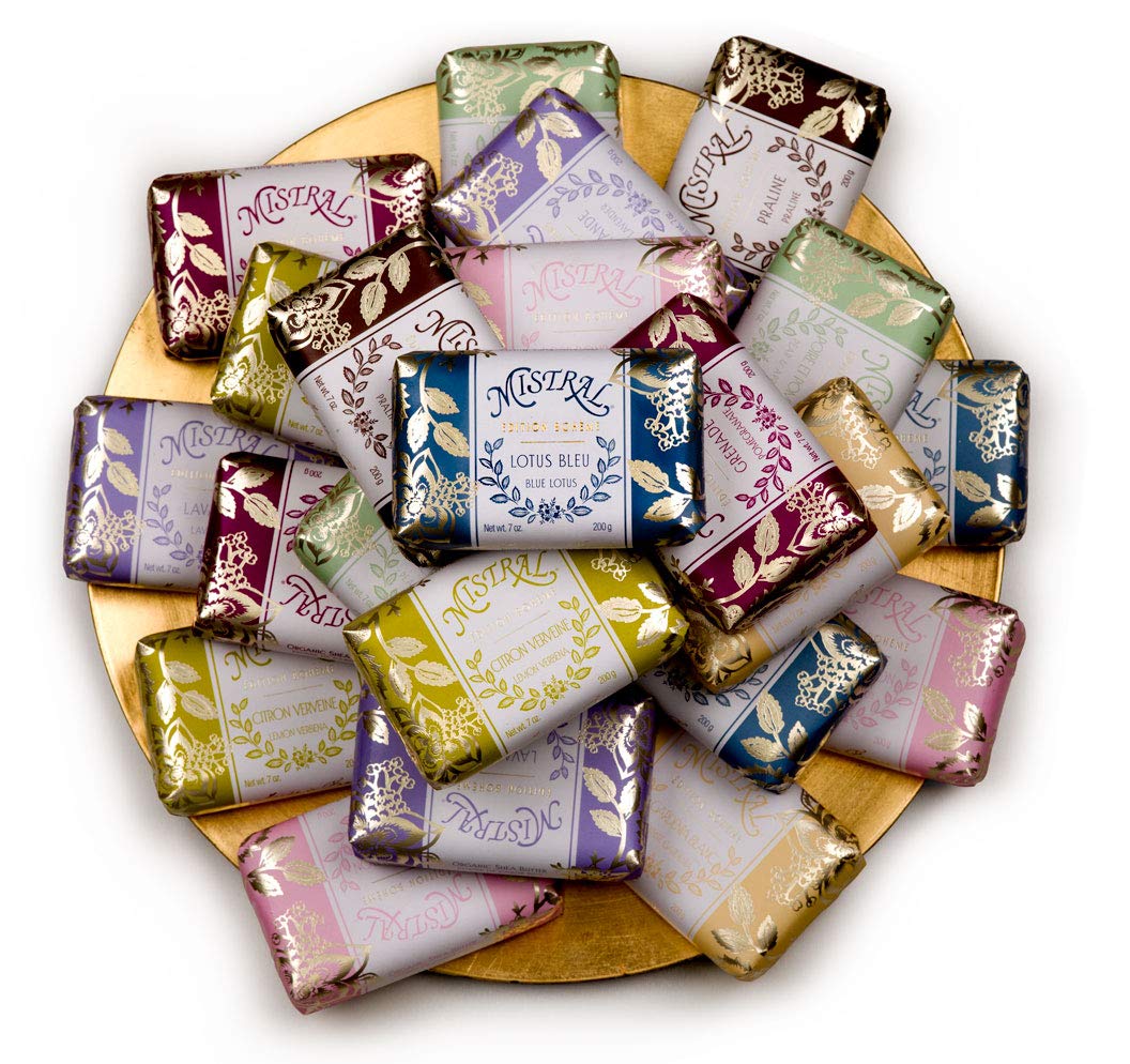 Mistral Bar Soap - Bohemian Rose Candy Scented, 2 Pack | Natural Handmade Soap for Bath, Shower & Gift Giving | Luxurious Skin Care & Aromatherapy