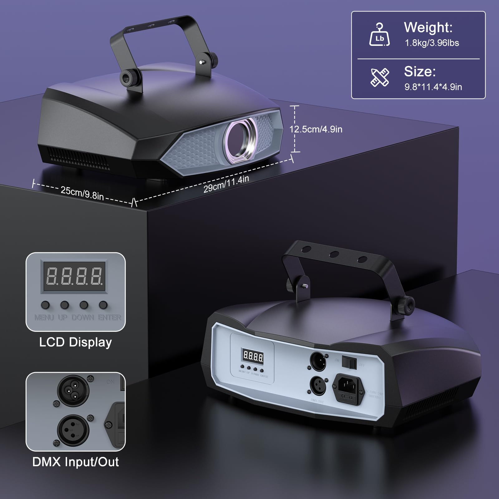 DJ Laser Light with App Control - 3D Animation Laser Projector for Light Shows | Manual Graffiti, Text Playback & Custom Programming | Perfect for DJ Parties, KTV Bars, Nightclubs, Concerts & Events