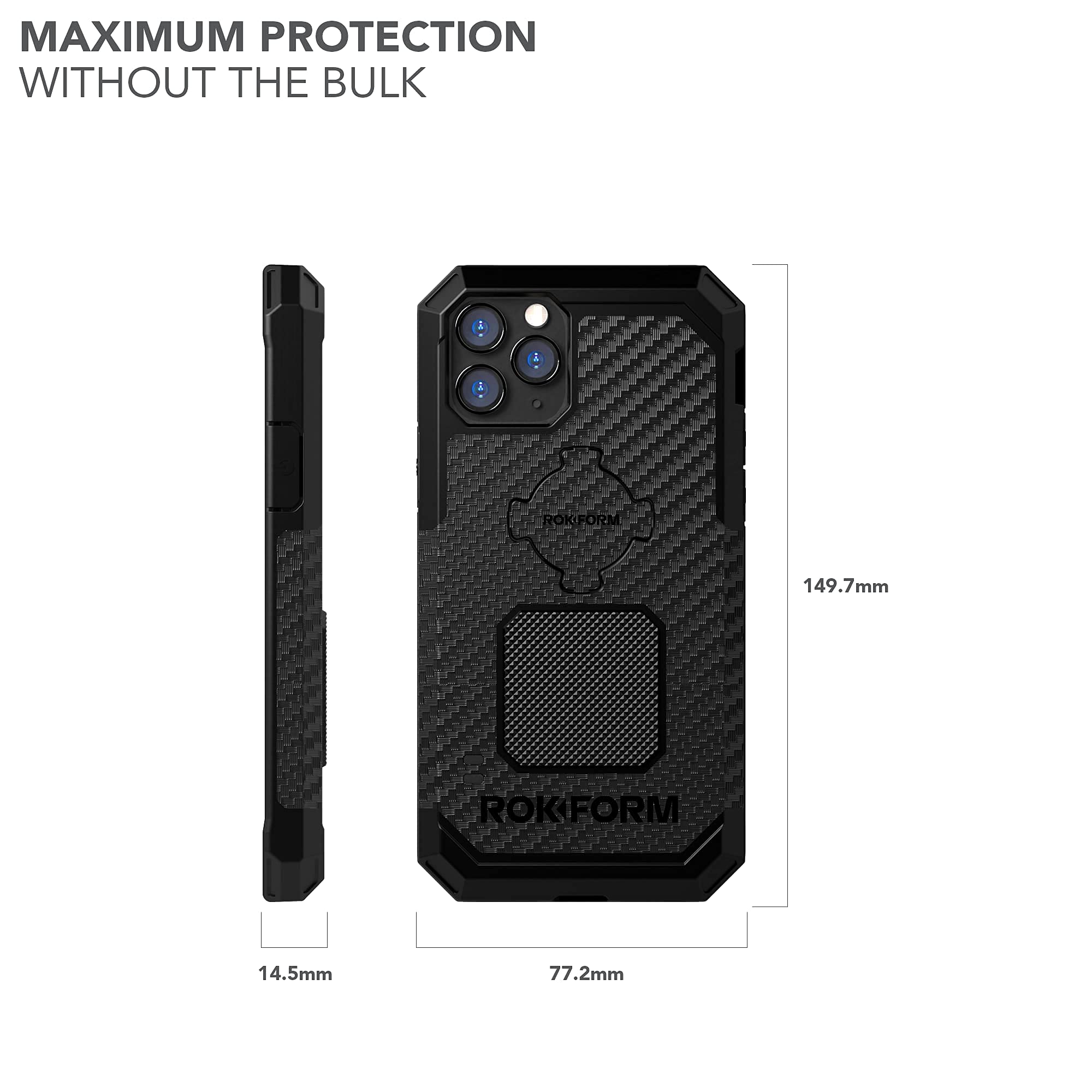 Rokform Rugged Case for iPhone 11 Pro with Pro Series Bike Mount - Durable Protective Cover & Secure Cycling Phone Holder for Outdoor Adventures & Commuting