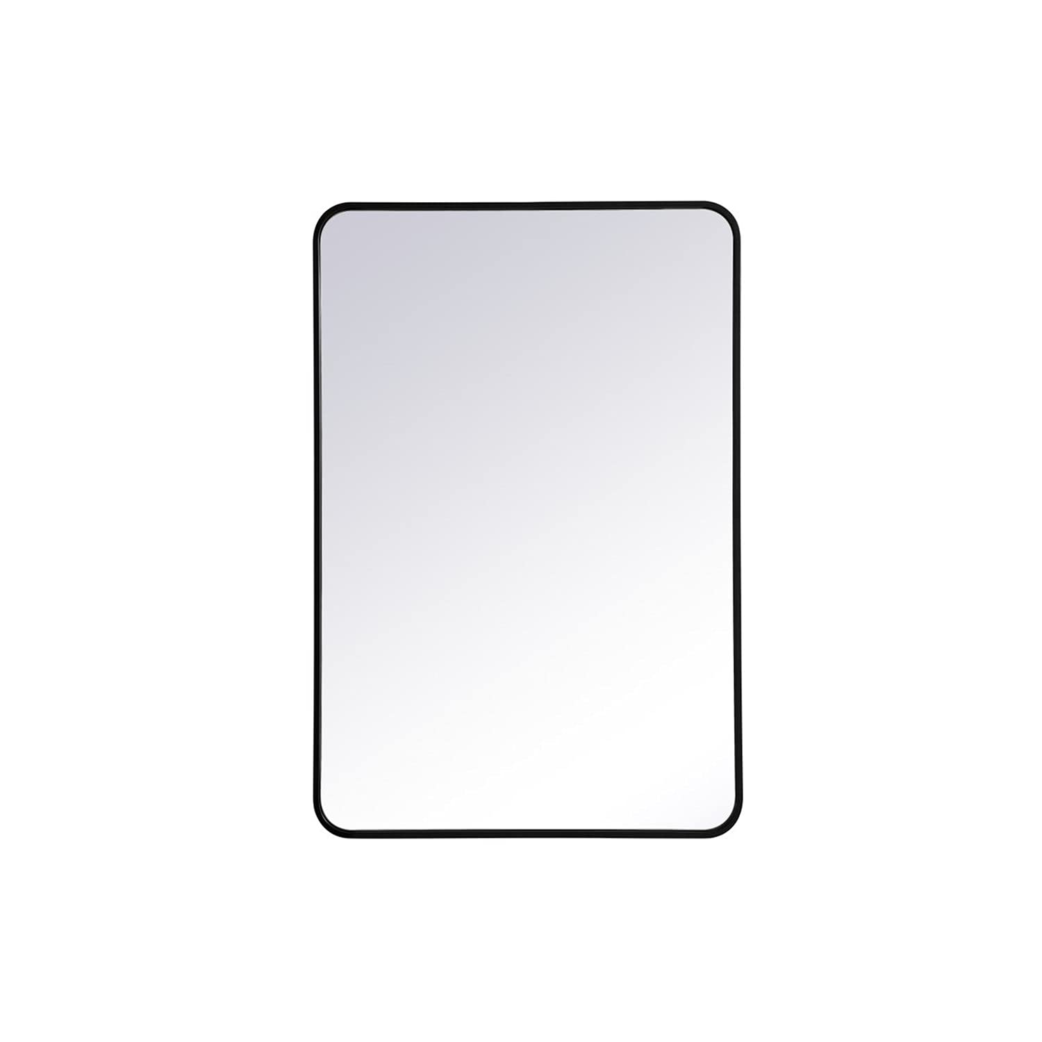 Elegant Black Metal Mirror 27x40 for Home Decor