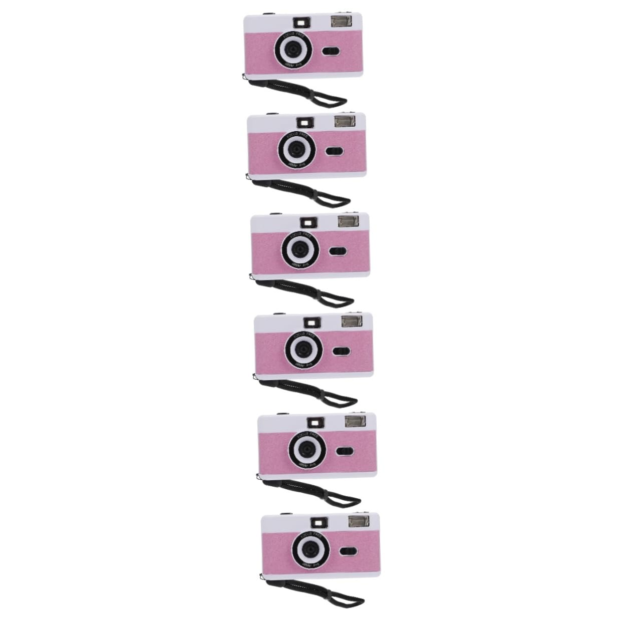 Homoyoyo 6-Pack Retro Film Cameras - Vintage Mini Plastic 35mm Film Camera with Built-in Flash, ABS White Macaron Design - Perfect for Travel Photography, Party Favors & Nostalgic Gift Giving