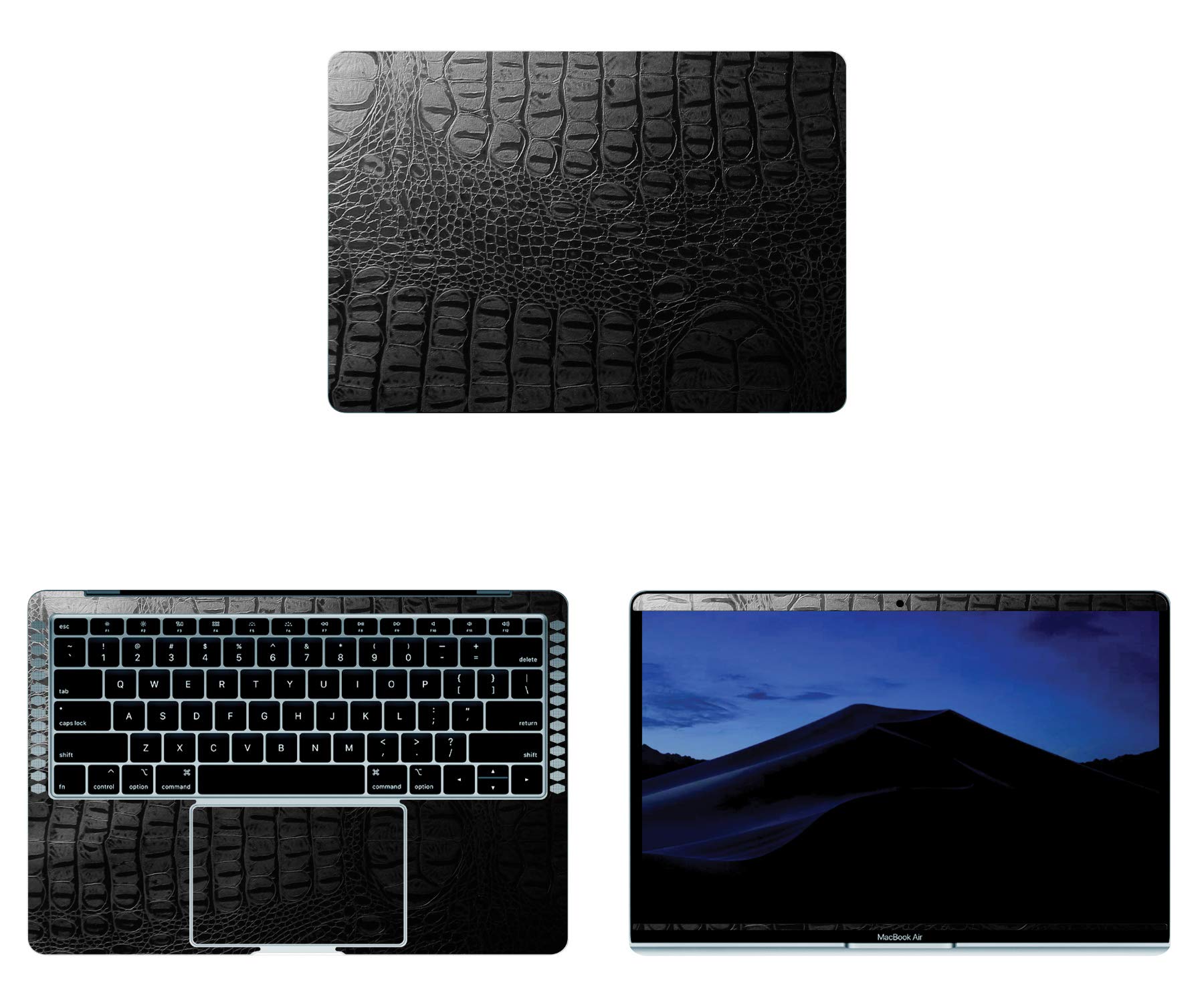 Decalrus - Crocodile Skin Pattern Protective Decal Wrap for 2018 Apple MacBook Air 13.3