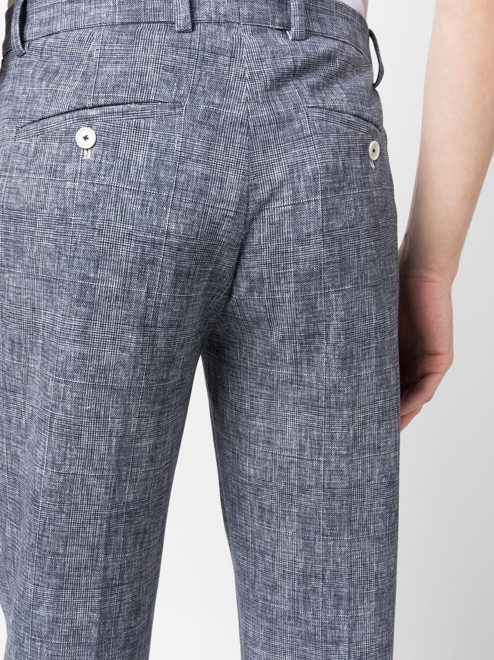 Circolo 1901 Men's Casual Blue Trousers - Comfortable Stretch Fit Pants for Work, Travel & Everyday Wear