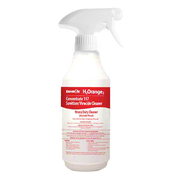 EnvirOx Heavy Duty Trigger Spray Bottle 117 - Durable Red Chemical Dilution Sprayer for Cleaning, Disinfecting & Sanitizing - Perfect for Home, Office & Industrial Use