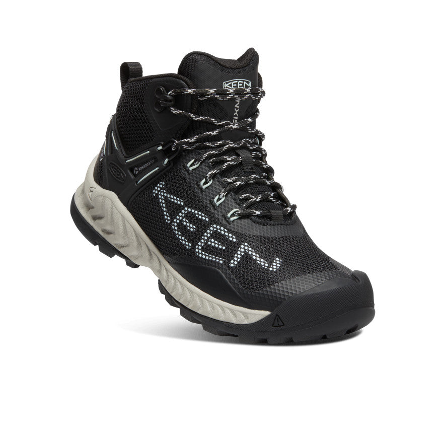 NXIS EVO Women's Waterproof Winter Boots - Black/Blue Glass | Slip-Resistant, Warm & Comfortable for Snow, Hiking & Outdoor Activities