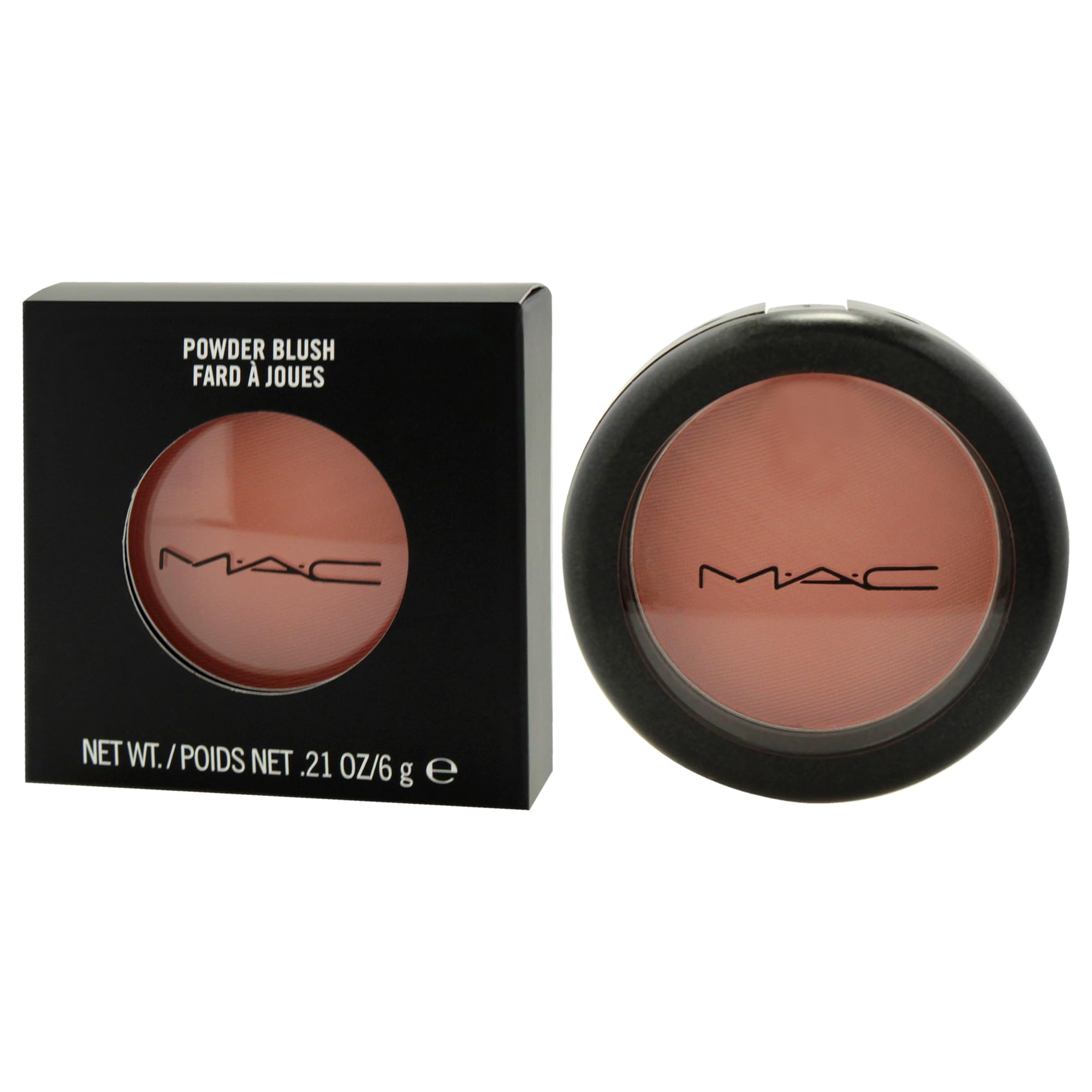 MAC Powder Blush in Melba - 0.21 oz Soft Matte Blush for Women | Natural-Looking Cheek Color for Everyday Wear & Special Occasions