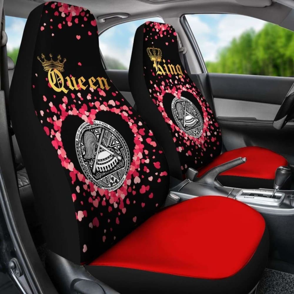 Premium American Samoa Car Seat Covers - King & Queen Size for Couples (Model 105905) | Durable & Comfortable for Daily Commute & Road Trips