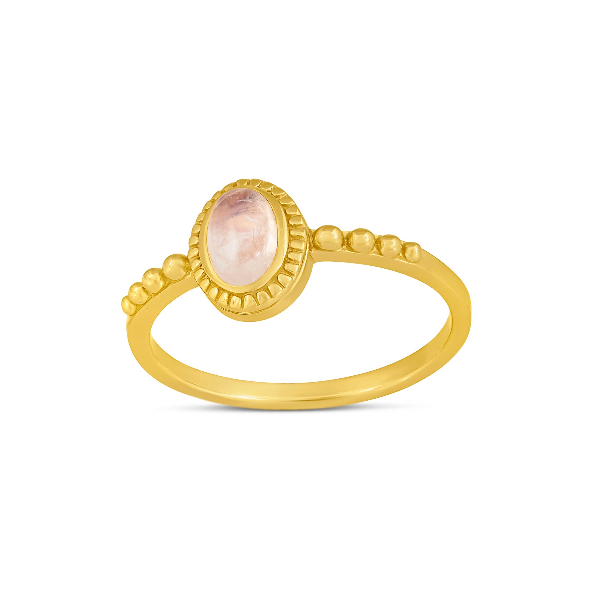 Elegant Moonstone Gold Ring for Women – 925 Sterling Silver Vintage Jewelry, Perfect for Weddings, Anniversaries & Gift Giving