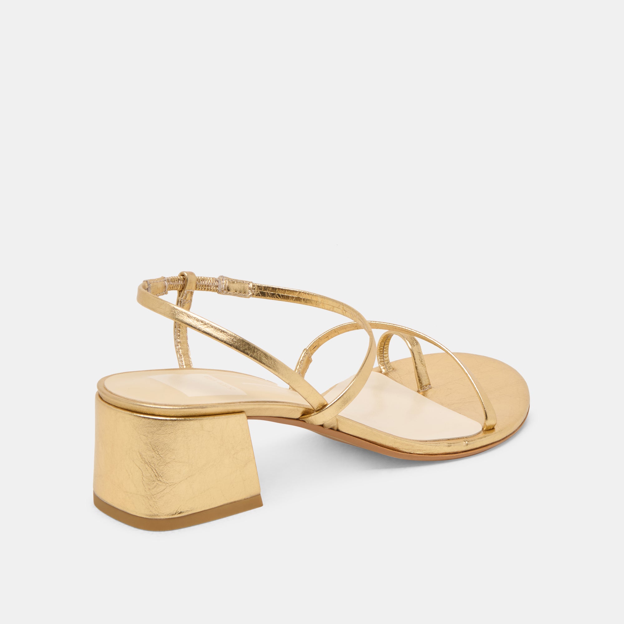 TRINI Women's Gold Leather High Heels - Elegant Dress Shoes for Parties, Weddings & Evening Events