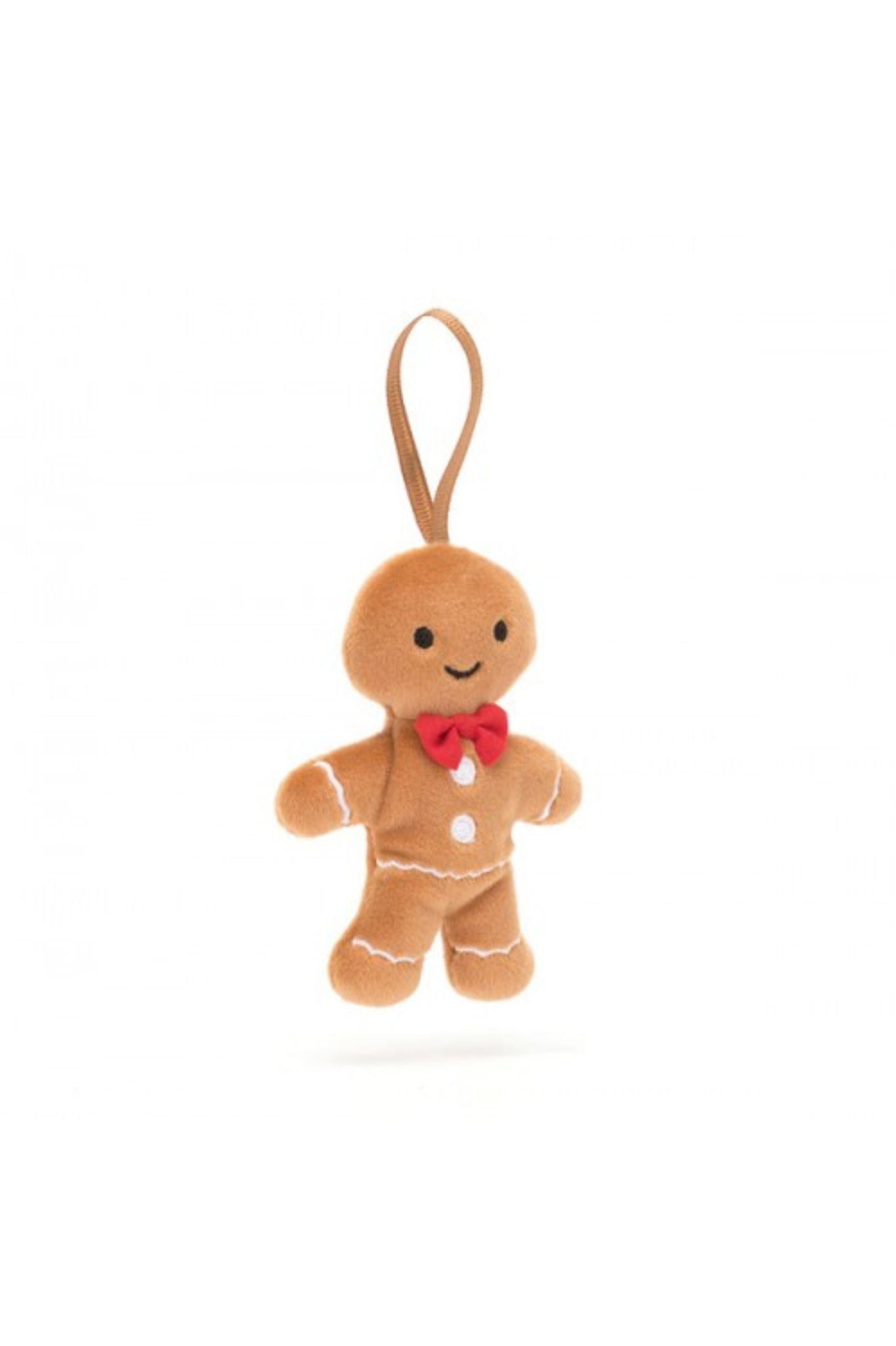 Festive Folly Gingerbread Fred Plush Stuffed Animal by Jellycat - Soft & Cuddly Christmas Decor, Perfect Holiday Gift for Kids & Collectors