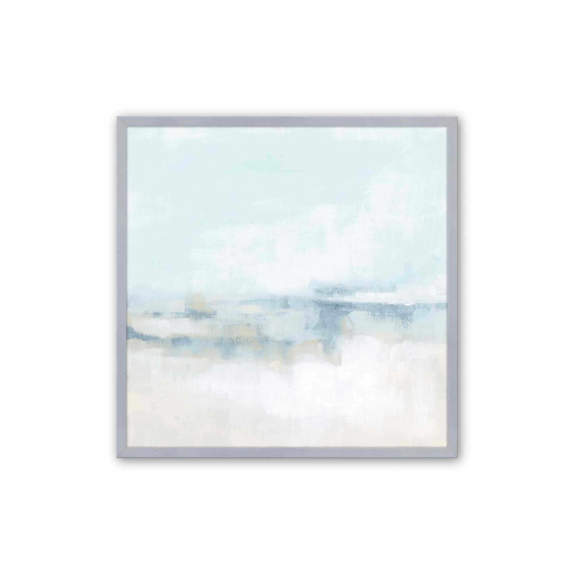 Cloudy Shoreline Hues I Print - Coastal Wall Art Decor for Beach House, Living Room & Office | Nature Landscape Painting