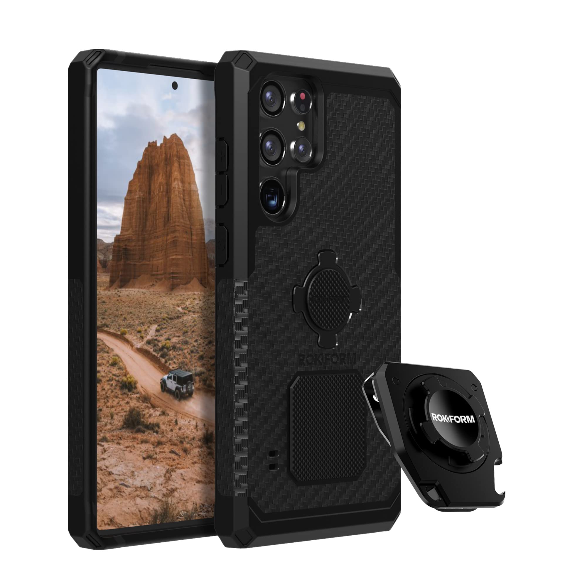 Rokform Rugged Case for Samsung Galaxy S22 Ultra 5G - Shockproof Protective Cover with Belt Clip & Adjustable Kickstand | Perfect for Outdoor Sports, Construction Work & Active Lifestyles
