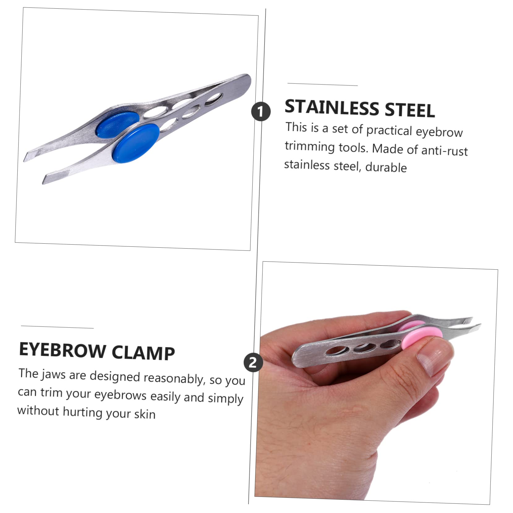 Professional Stainless Steel Eyebrow Tweezers Set - 4pc Slant & Pointed Tweezers, Eyelash & Facial Hair Removal Tools - Perfect for Makeup Artists, Salon Professionals & Home Grooming Kits