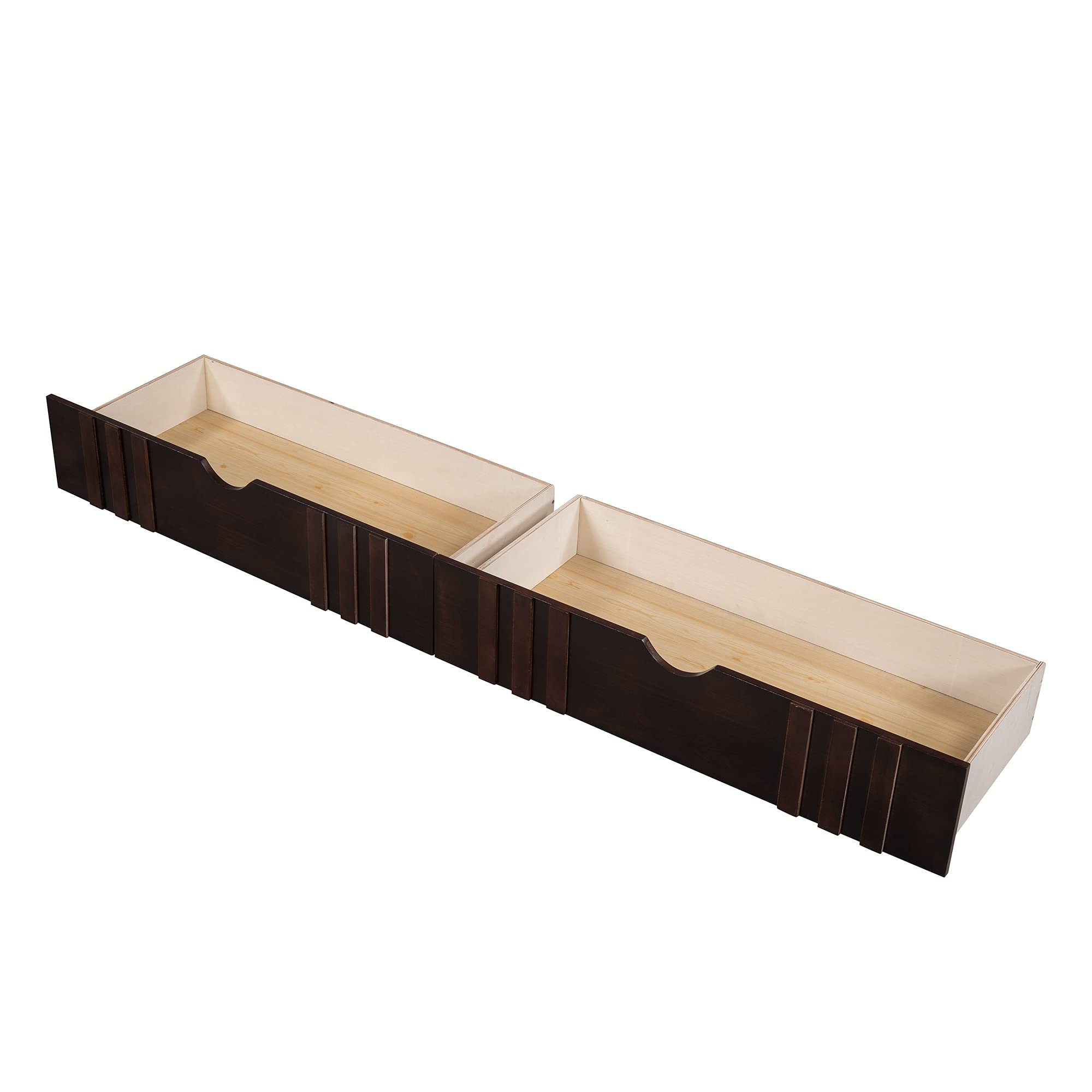 Twin Size Daybed with 2 Storage Drawers & Wood Slat Support - Solid Wood Sofa Bed Frame for Kids Teens Bedroom Guest Room - No Box Spring Needed (Espresso Finish) - Perfect for Small Spaces, Dorm Rooms & Multi-Functional Living Areas
