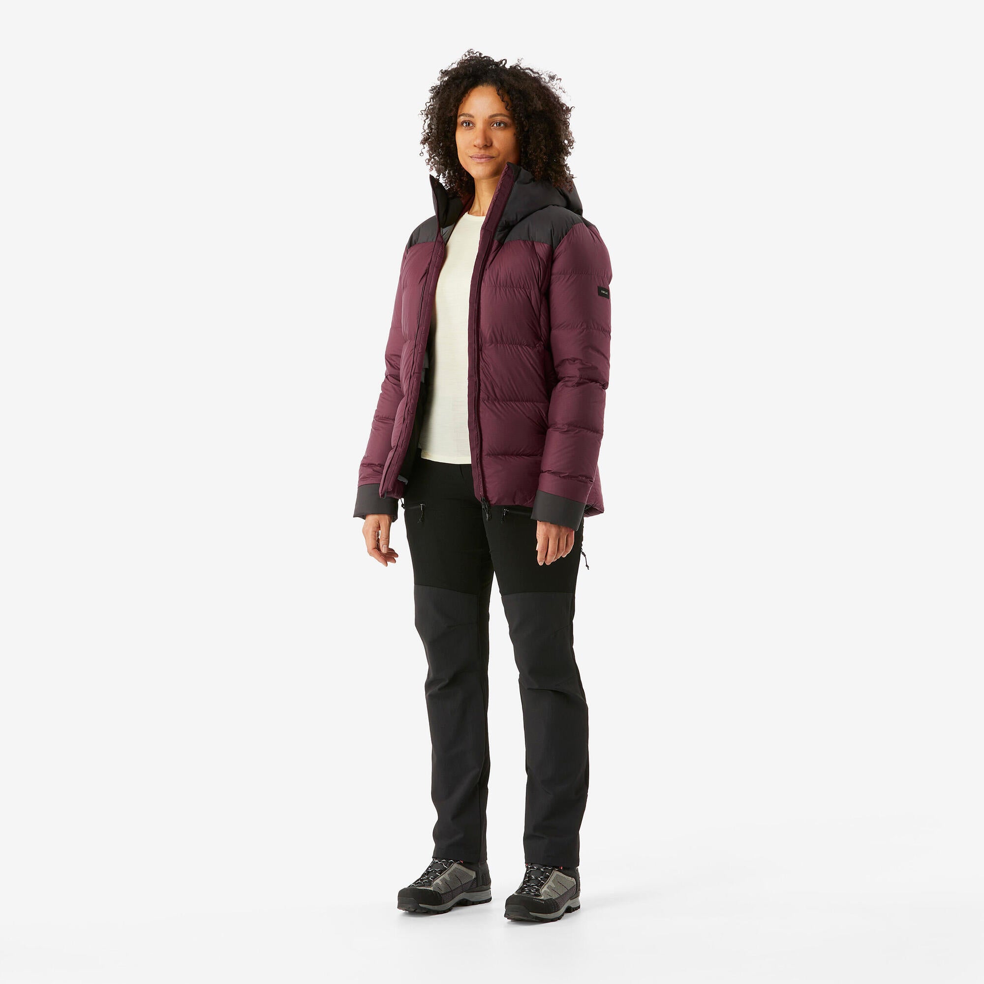 Forclaz Women's MT900 Hooded Down Puffer Jacket - Lightweight Winter Coat, Waterproof Warm Jacket for Hiking, Skiing & Outdoor Activities