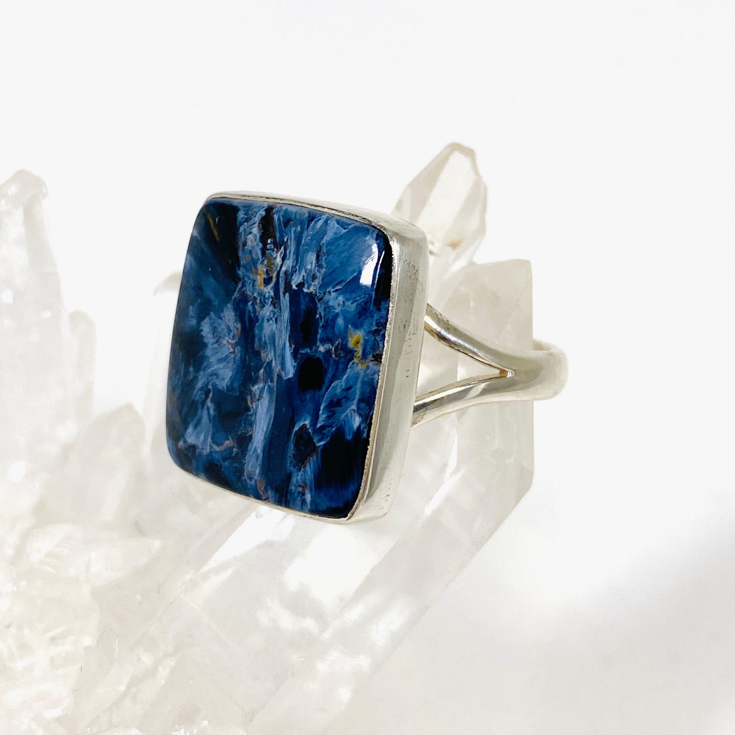 Pietersite Square Ring Size 11 KRGJ2011 - Unique Gemstone Jewelry for Women, Perfect for Gifts & Special Occasions
