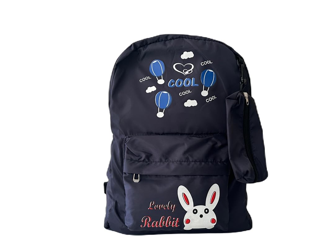 Stylish Durable Women's Casual Backpack for Office, College & Travel - Lucky Rabbit Navy Blue Medium Size | Perfect for Work, School & Everyday Commute