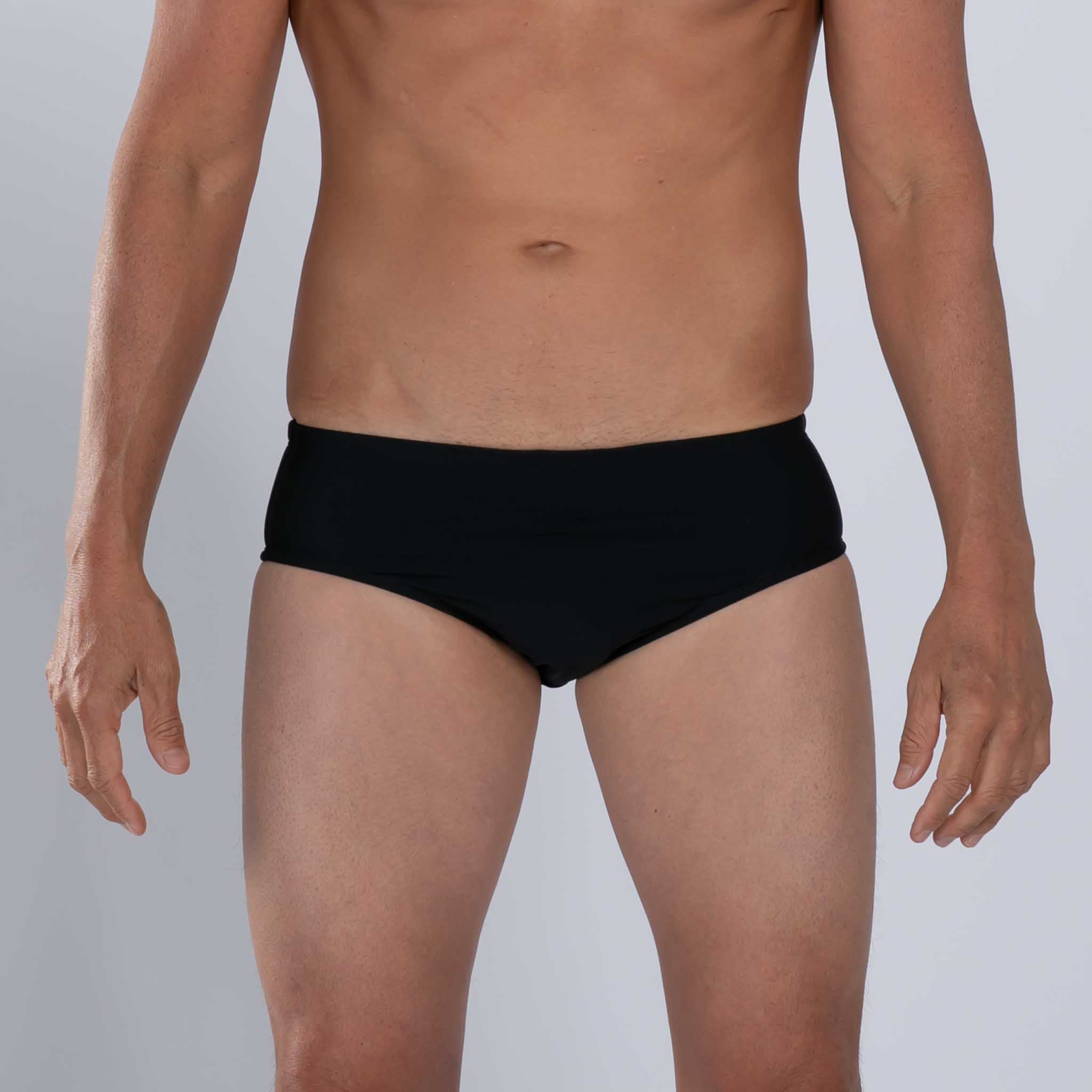 Men's Elite Swim Brief - High Performance Swimwear for Competitive Swimming & Training - Black - Perfect for Lap Swimming, Water Aerobics & Beach Volleyball