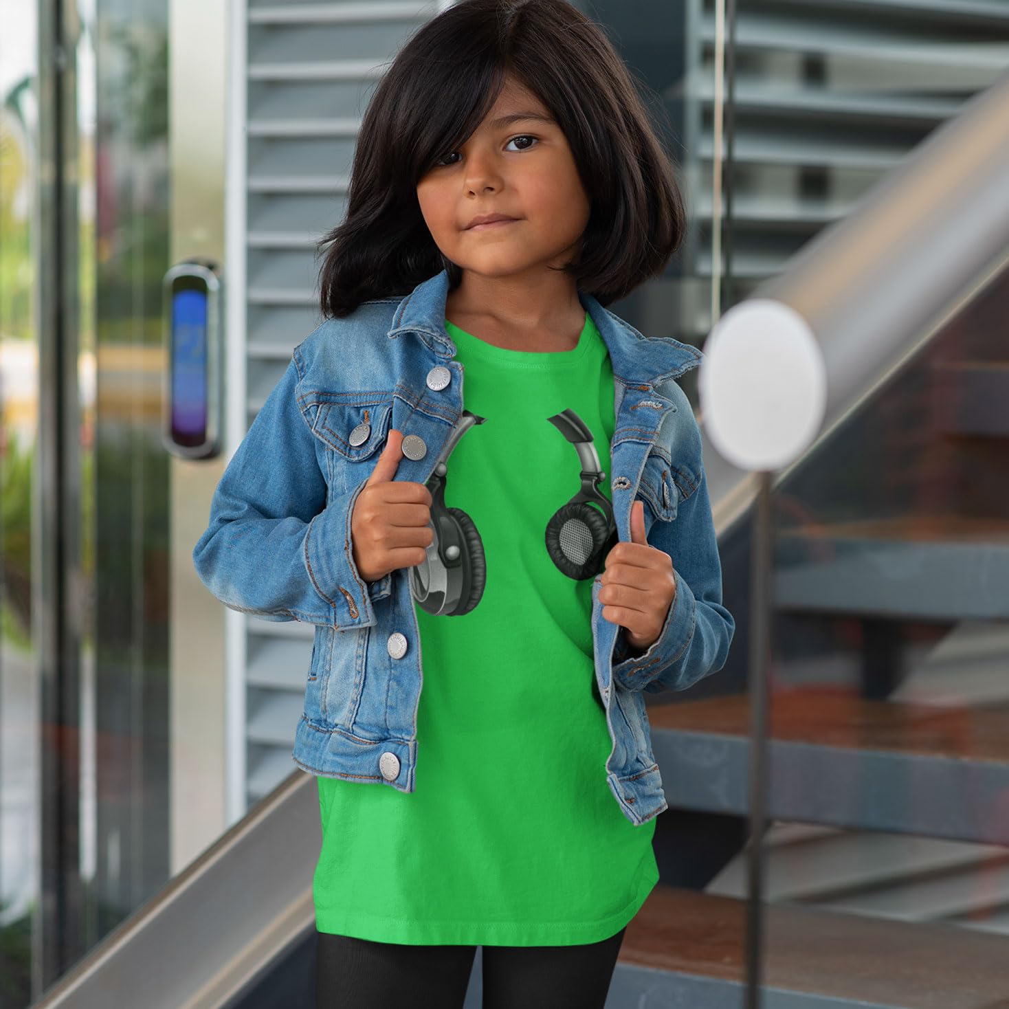 Lepni.me Kids T-Shirt with Retro Headphone Print - DJ Gift for Music Lovers | Cool Music-Themed Outfit for Concerts & Parties