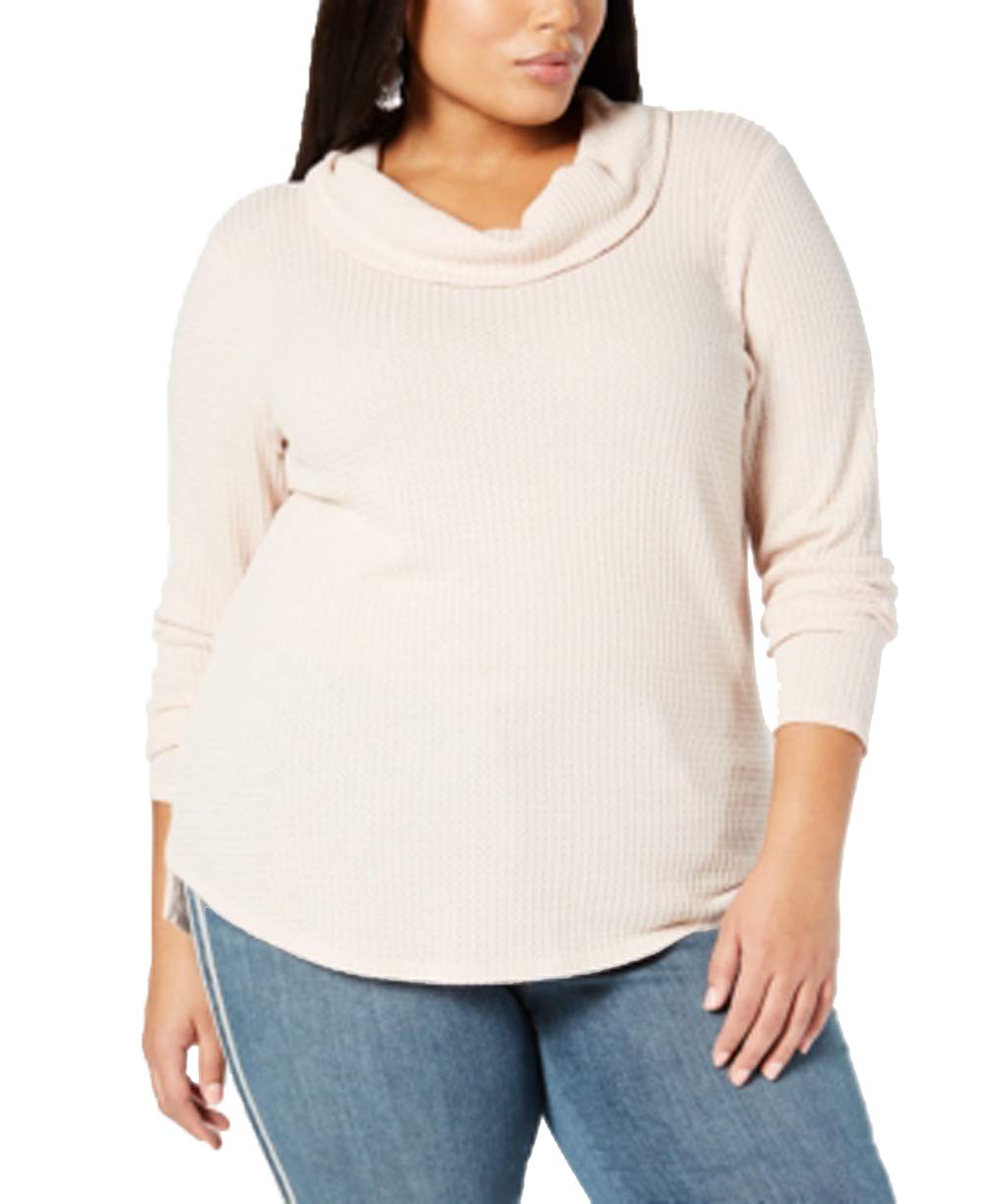 Style & Co. Women's Waffle Knit Pullover Blouse | Soft Casual Long Sleeve Tops for Fall & Winter | Perfect for Office, Date Night & Weekend Outfits