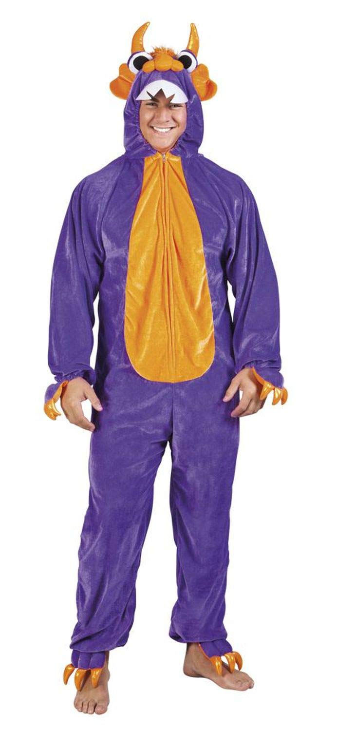 Violet/Orange Plush Costume Suit for Adults - Max Height 1.95m (6.4ft) | Perfect for Halloween, Cosplay, and Themed Parties