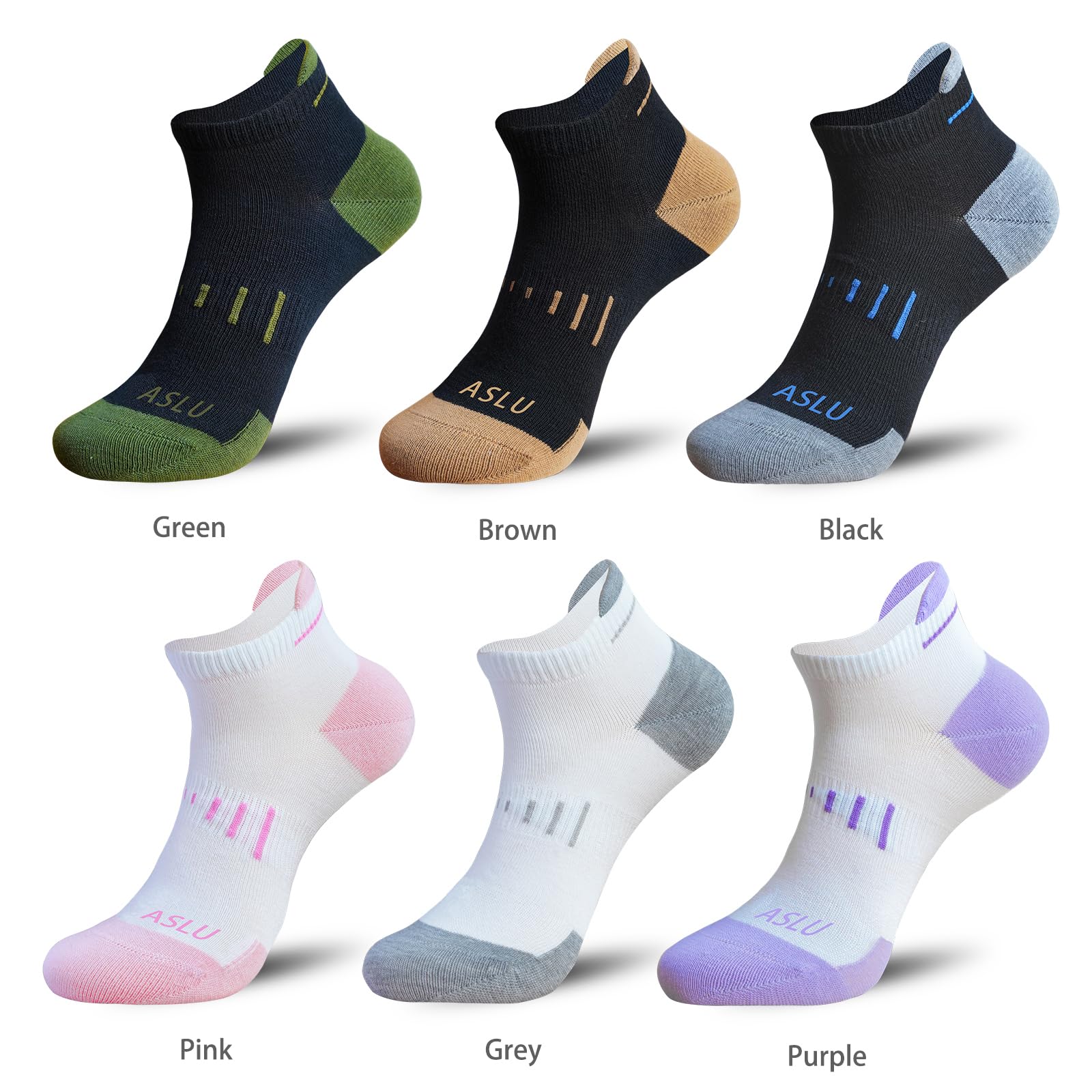 6/12 Pairs Seamless Athletic Ankle Socks for Men & Women - Arch Support, Quick-Dry, Breathable & Comfortable - Perfect for Running, Gym, Yoga & Everyday Wear
