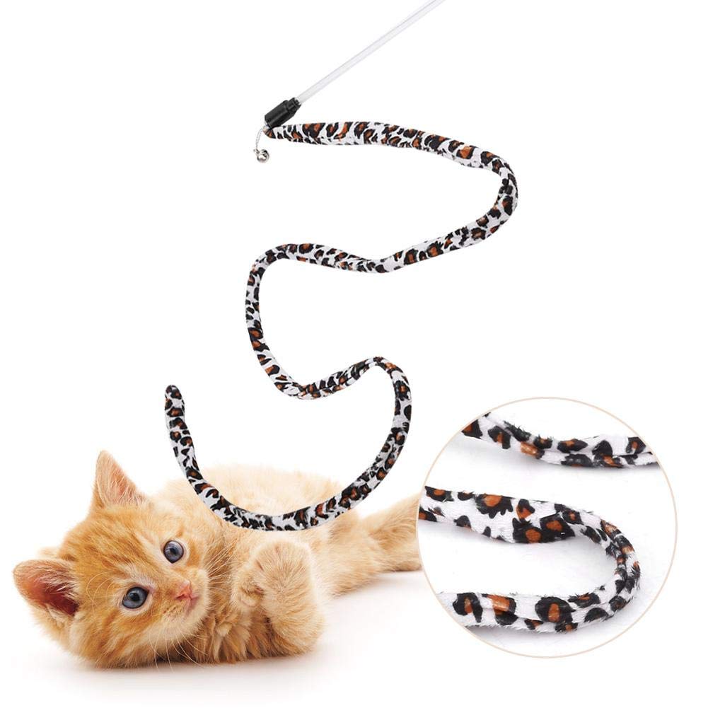 Interactive Cat Feather Wand Toy with Bell - Large Smart Kitty Teaser Wand for Indoor Cats, Kitten Chase Exercise & Play - Perfect for Bonding & Active Playtime at Home