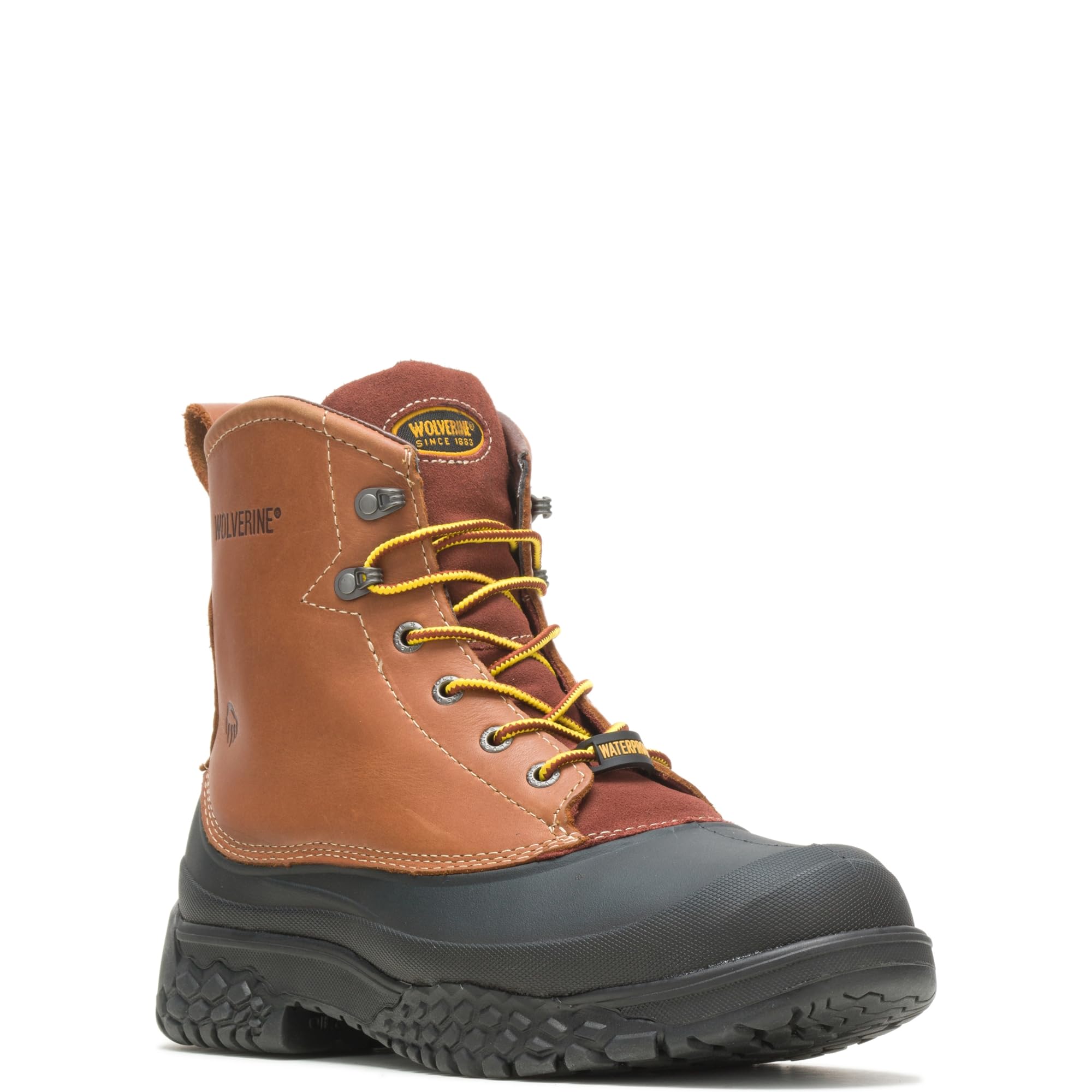Wolverine Men's Rival 6 Inch Steel Toe Work Boots - Durable Safety Shoes for Construction, Warehouse & Outdoor Work - Slip Resistant & Comfortable Work Footwear
