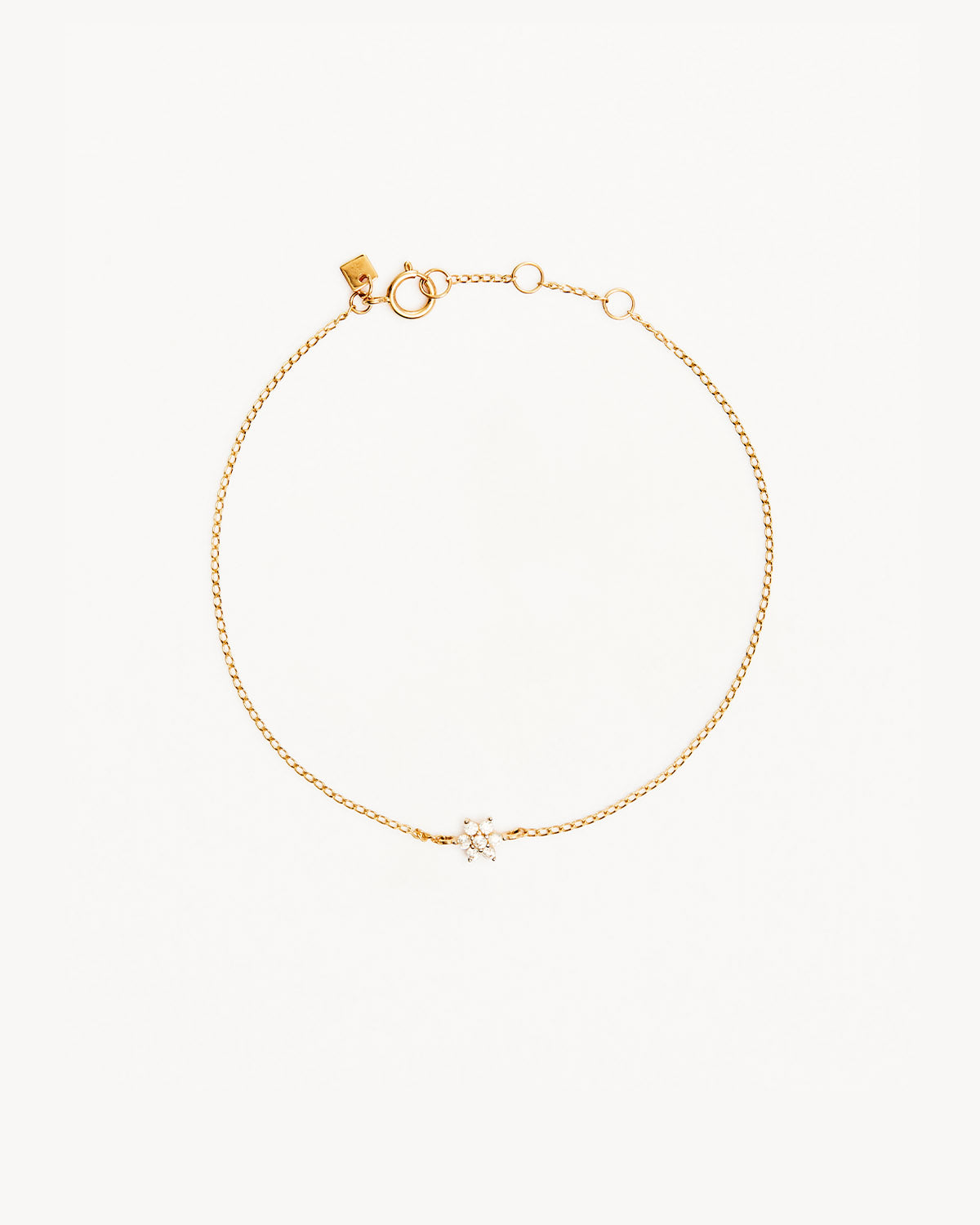 14K Solid Gold Crystal Lotus Flower Bracelet for Women - Elegant Boho Jewelry Gift for Birthday, Wedding & Everyday Wear