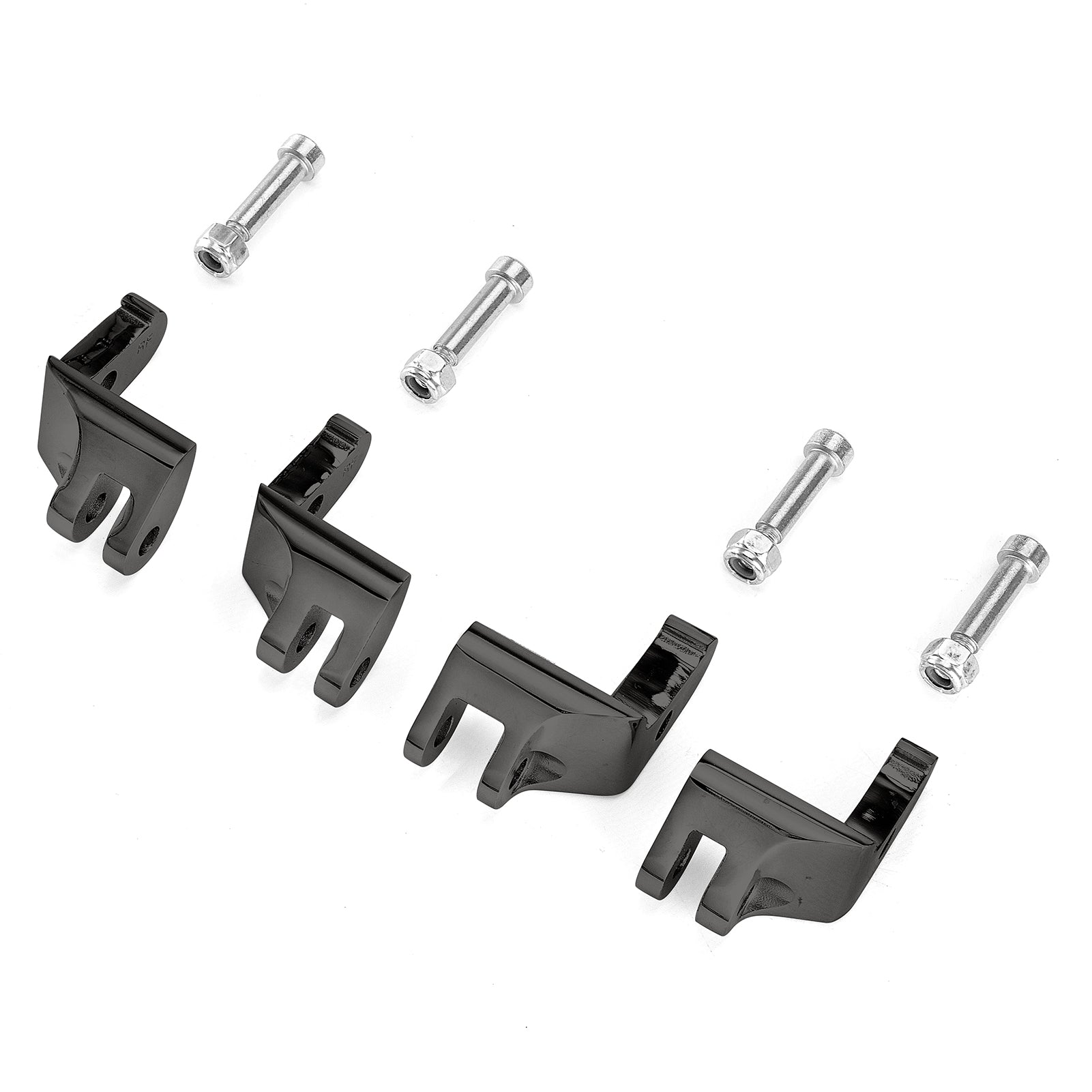 2017-2025 Harley Touring Road King & Street Glide Steel Driver Floorboard Relocation Brackets - Heavy Duty Motorcycle Footpeg Extenders for Improved Riding Comfort & Control