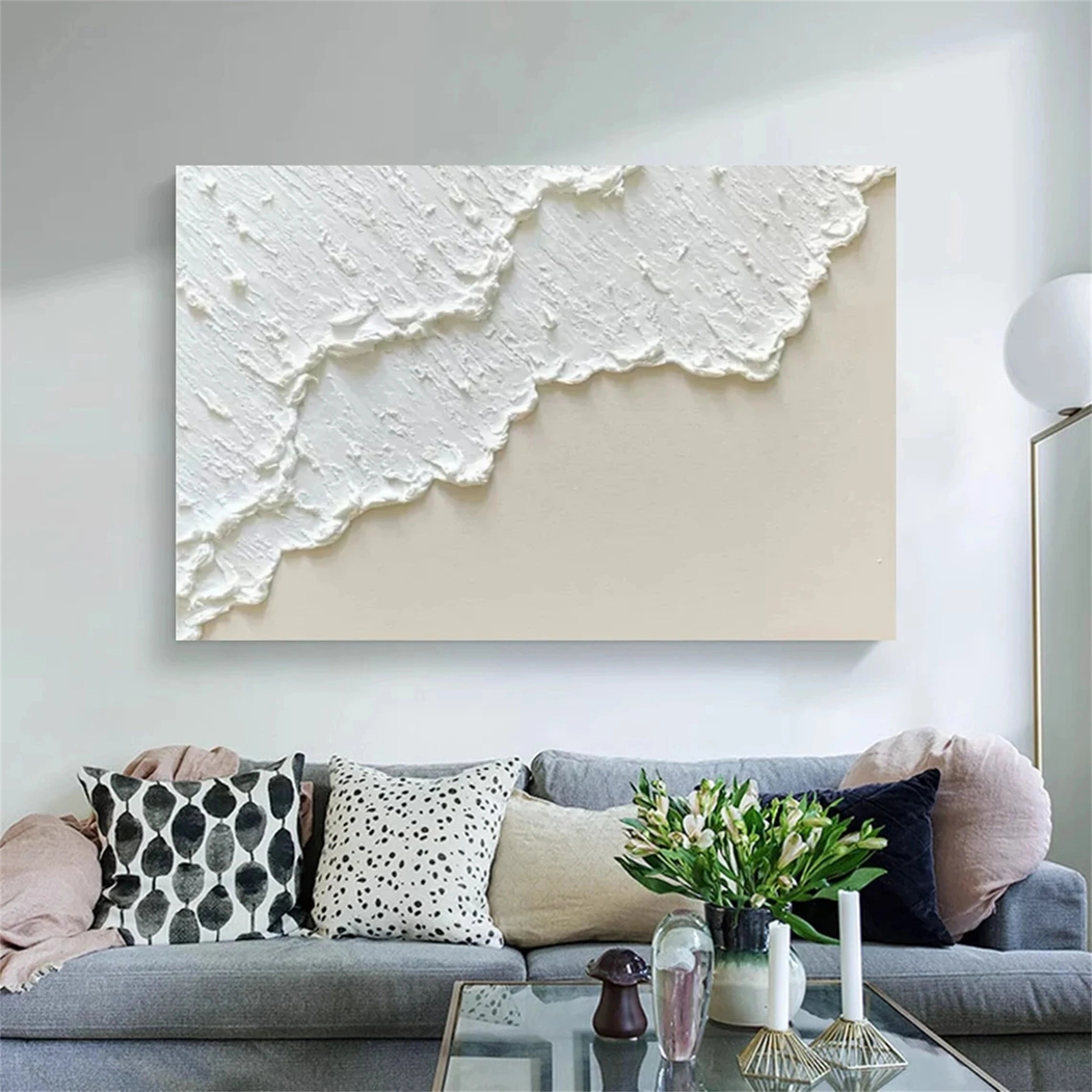Minimalist Textured Plaster Art Painting - Modern Abstract Wall Decor for Living Room, Bedroom & Office | #MM102