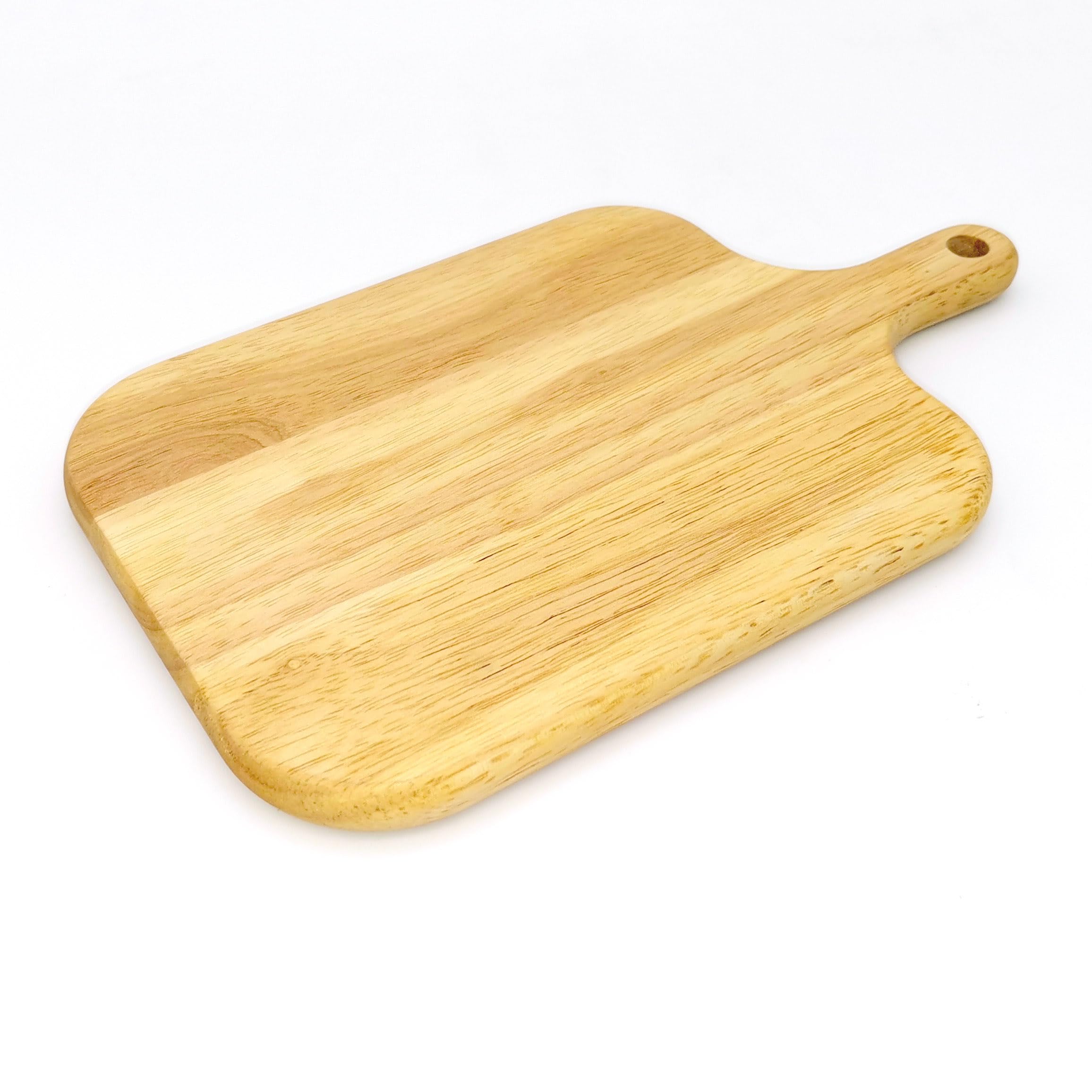 MATTSTONE HILL Small Wooden Cutting Board - Mini Cheese & Charcuterie Serving Board with Natural Texture - Perfect for Entertaining, Kitchen Use & Wall Décor - Made of Durable Rubber Wood