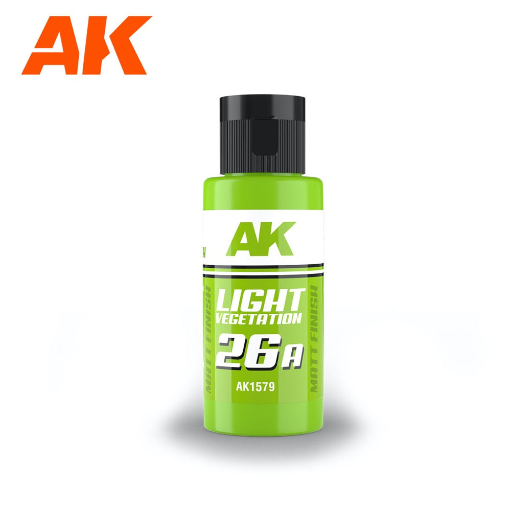 AK Interactive AK1579 Dual Exo Scenery 26A Light Vegetation 60ml - Realistic Model Scenery Paint for Dioramas, Wargaming & Miniature Landscapes - Perfect for Train Sets, Military Models & Architectural Displays