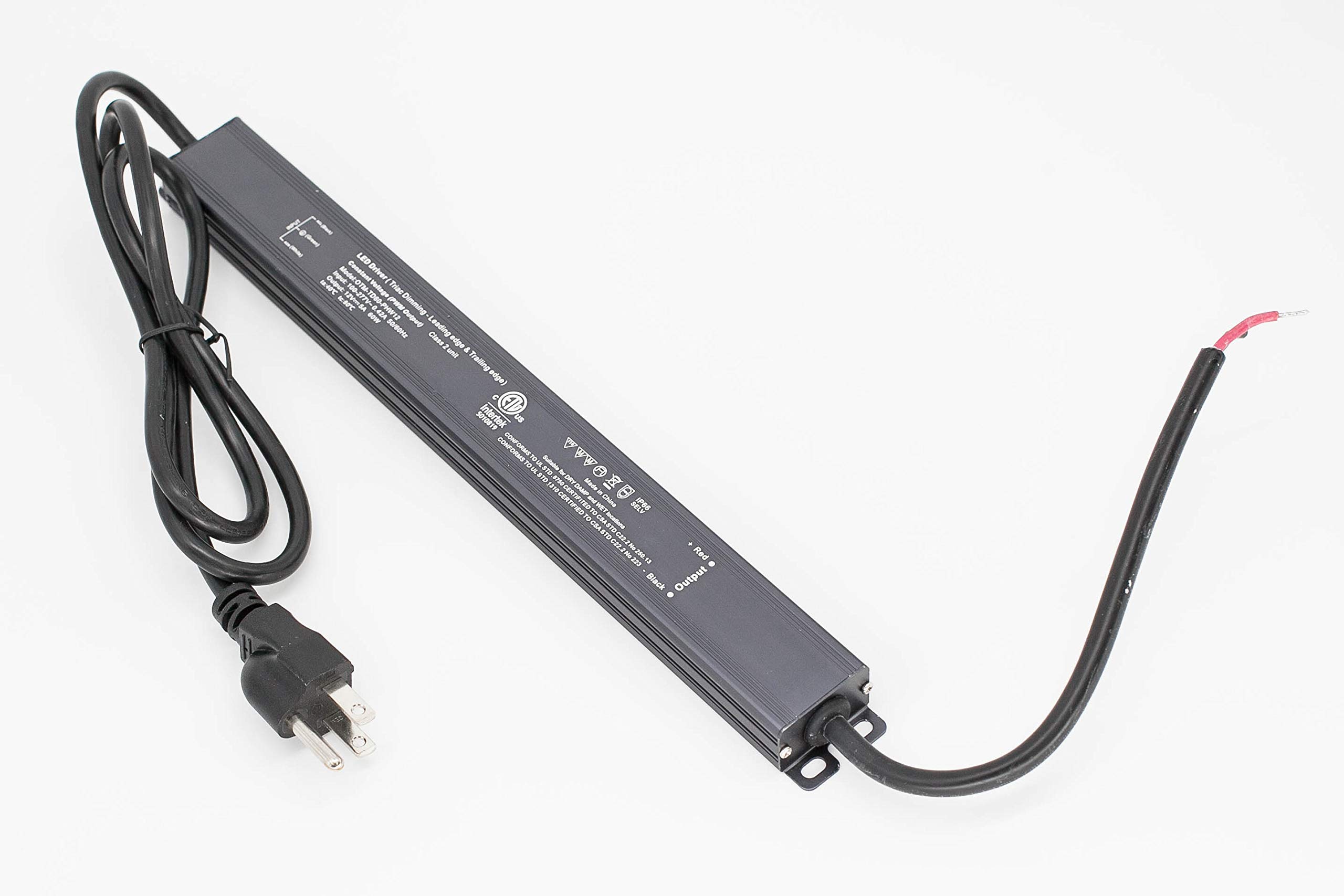 Dimmable 12V 60W LED Driver Power Supply - Class 2 Triac Waterproof, ETL Listed - Compatible with Lutron & Leviton AC Wall Dimmers - Perfect for LED Light Strips, Under Cabinet Lighting & Home Theater Setup