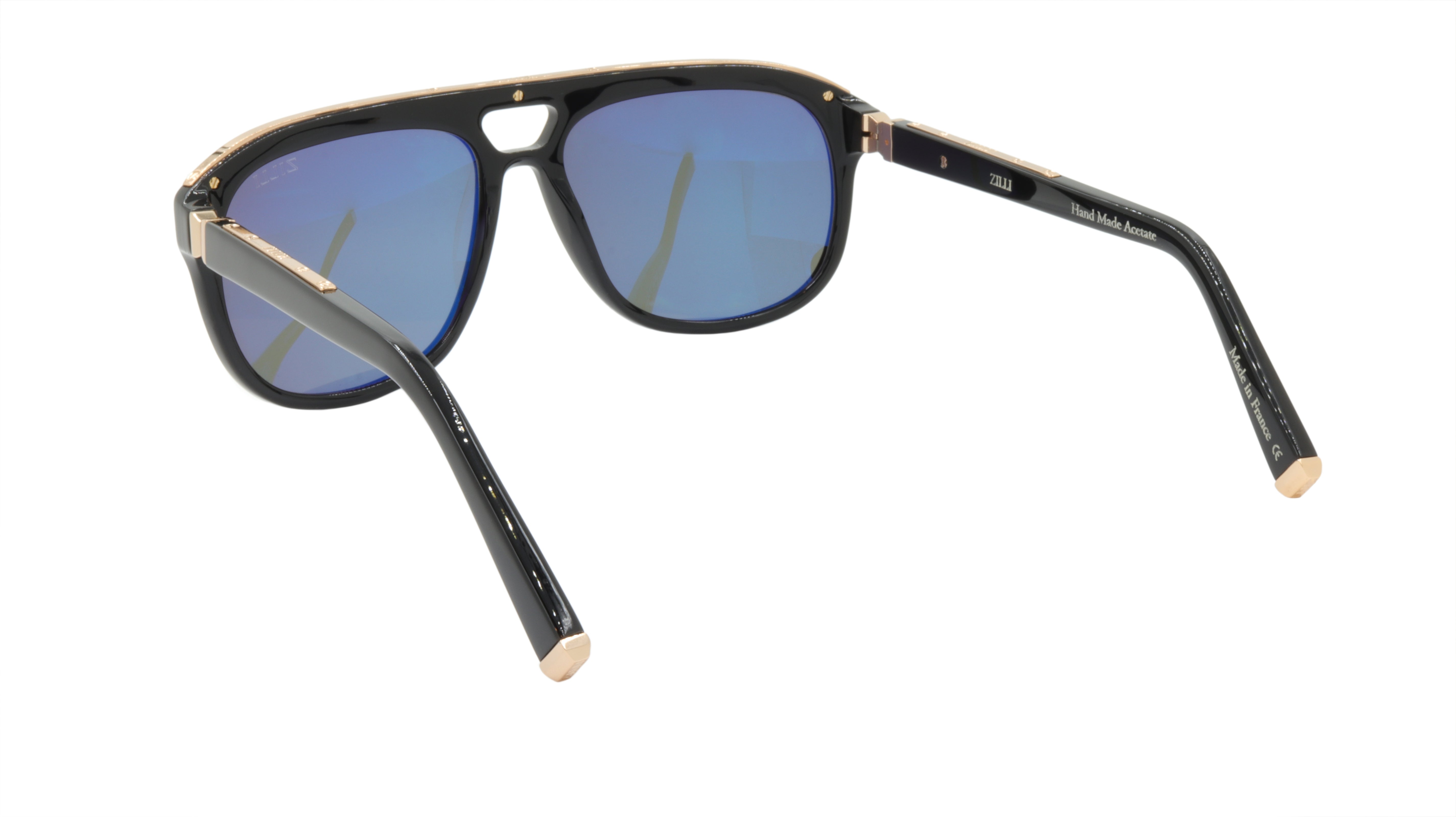 ZILLI Titanium Acetate Polarized Sunglasses - Handmade in France - Model ZI 65005 C01 - UV Protection for Driving, Beach & Outdoor Activities