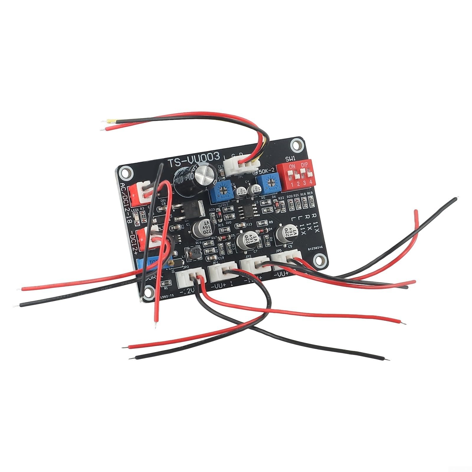HEBEOT TS VU003 VU Meter Driver Board with Adjustable Backlight - Intelligent Dark Mode Control for Audio Equipment & DIY Electronics Projects - Perfect for Home Studios, DJ Setups, and Sound System Installations