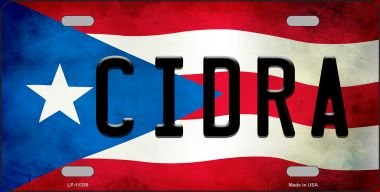 Smart Blonde Cidra Puerto Rico Flag Metal Novelty License Plate LP-11335 - Perfect for Car Decoration, Puerto Rican Pride & Unique Gift Ideas