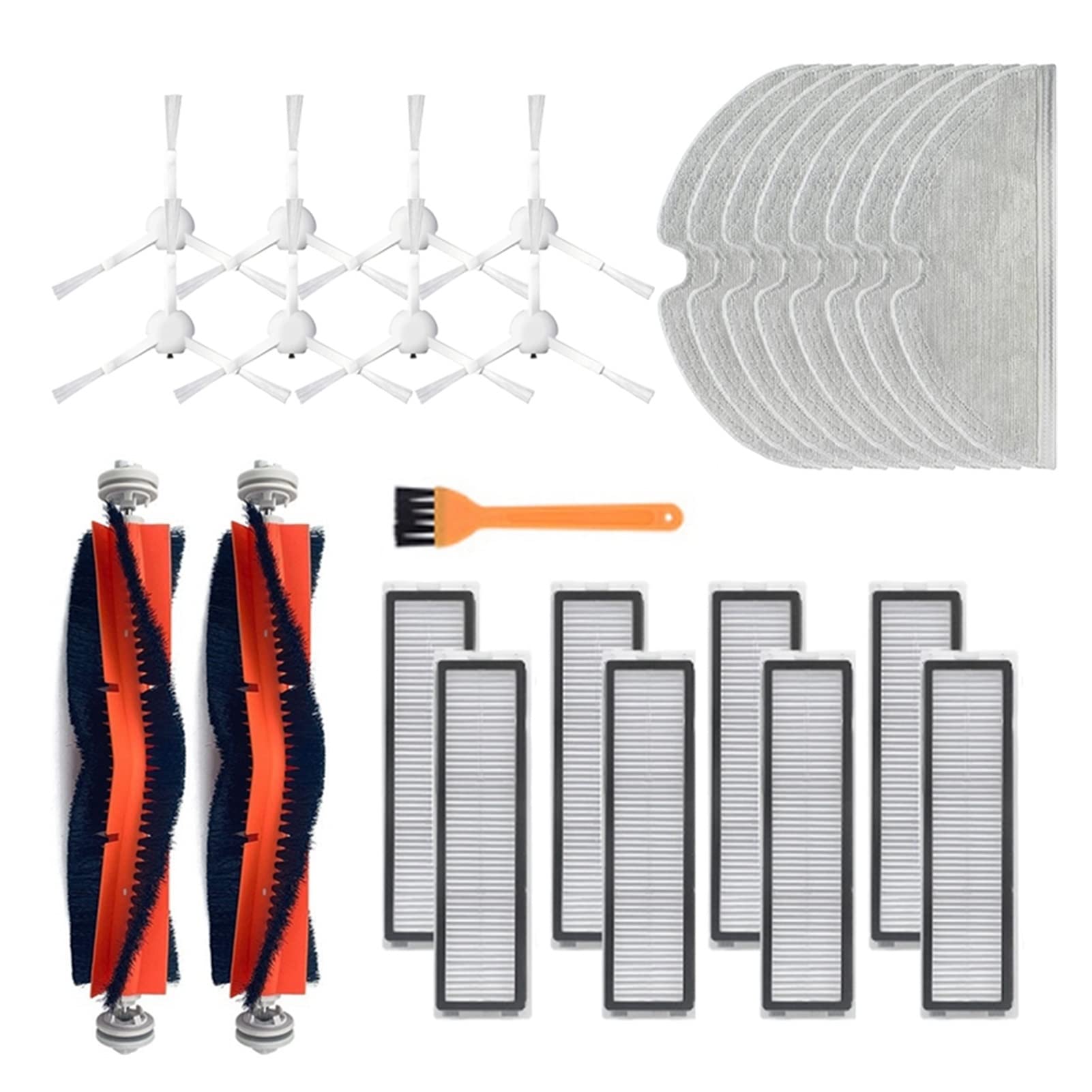 MATTLEY Replacement Parts for Dreame D9 Robot Vacuum - Main Brush, Side Brush, HEPA Filter & Mop Cloth Accessories | Compatible with Sweeping Robot | Perfect for Home Cleaning & Maintenance