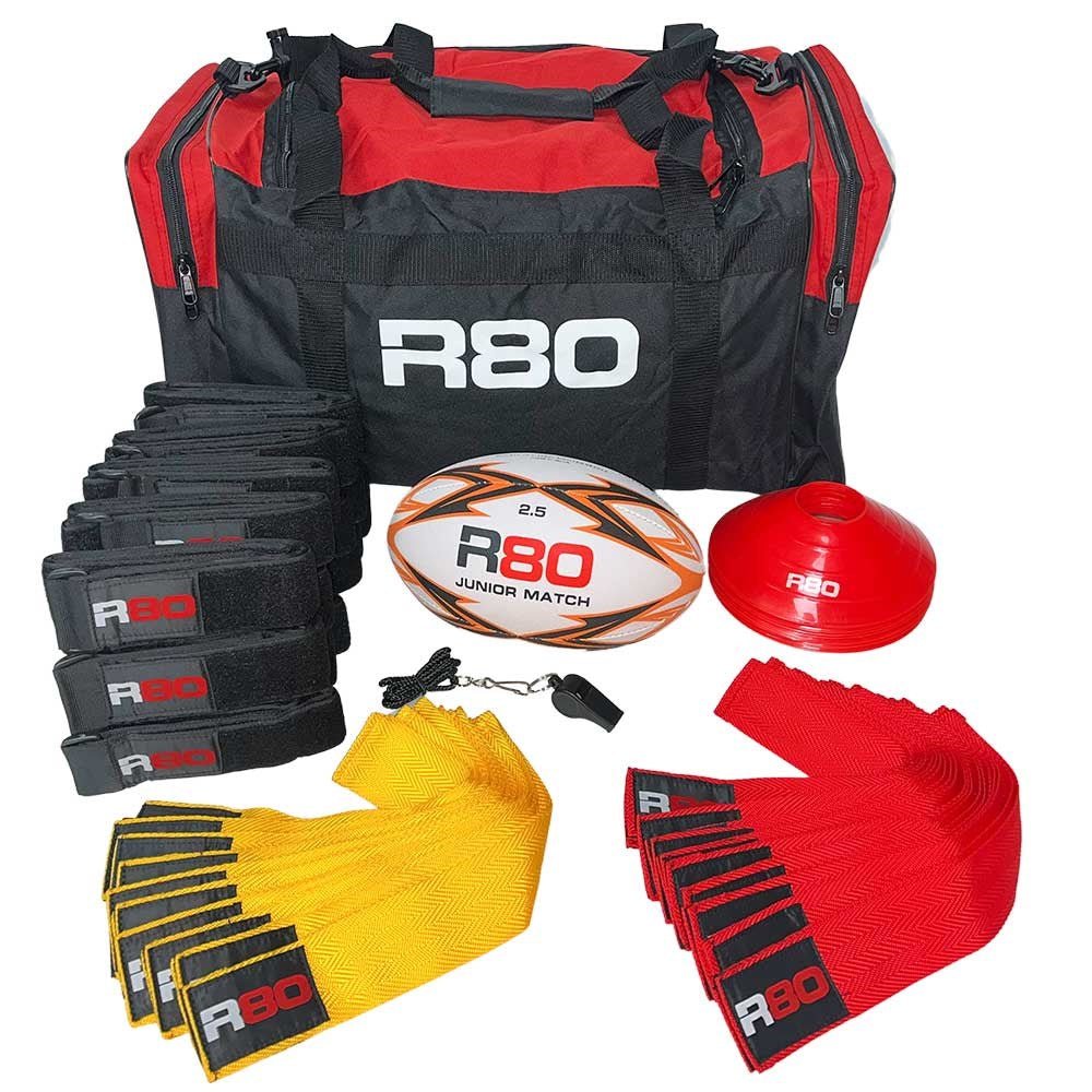 R80 Junior Rippa Rugby Game Sets for 15 Player Teams - Perfect for Youth Rugby Training, School Sports & Team Building Activities
