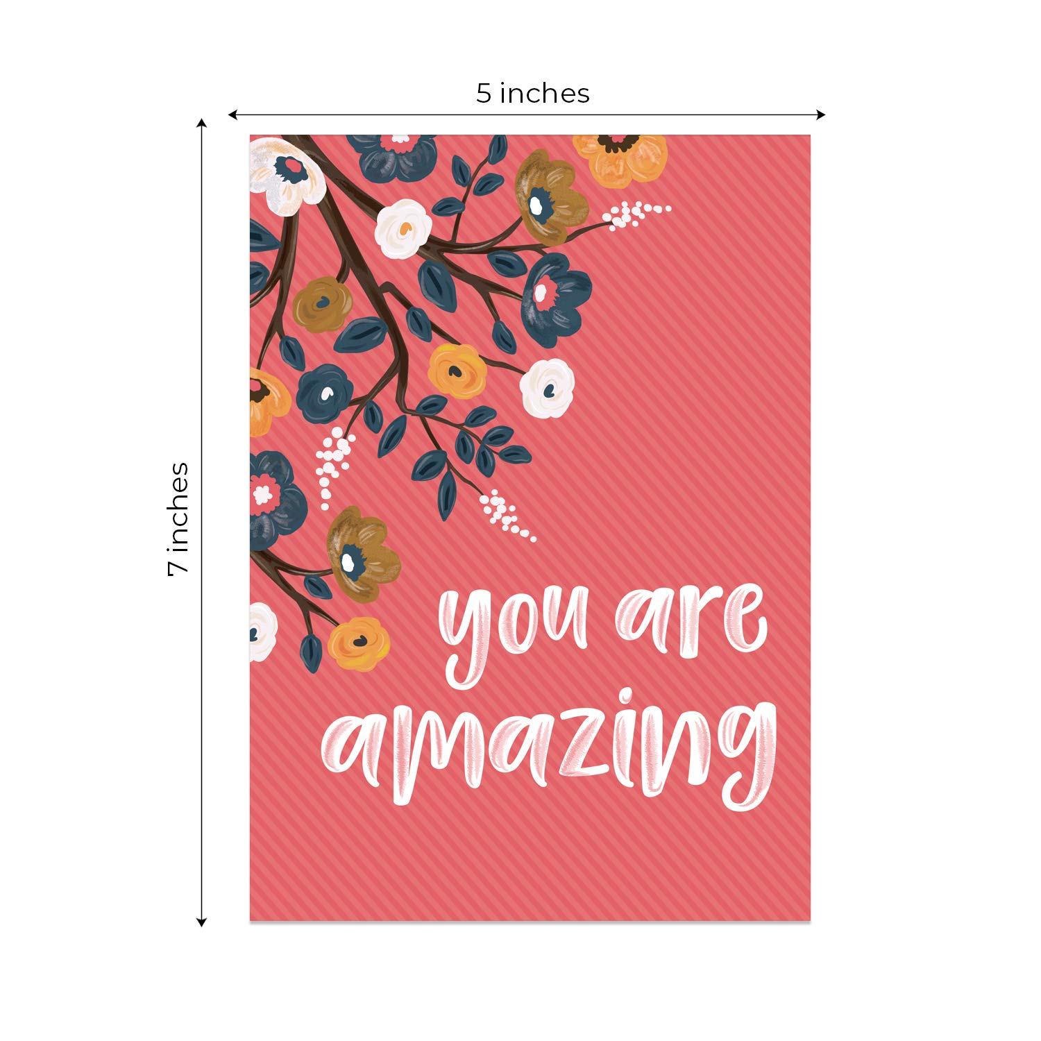12 Uplifting Encouraging Painted Blossoms Greeting Cards with White Envelopes | 5