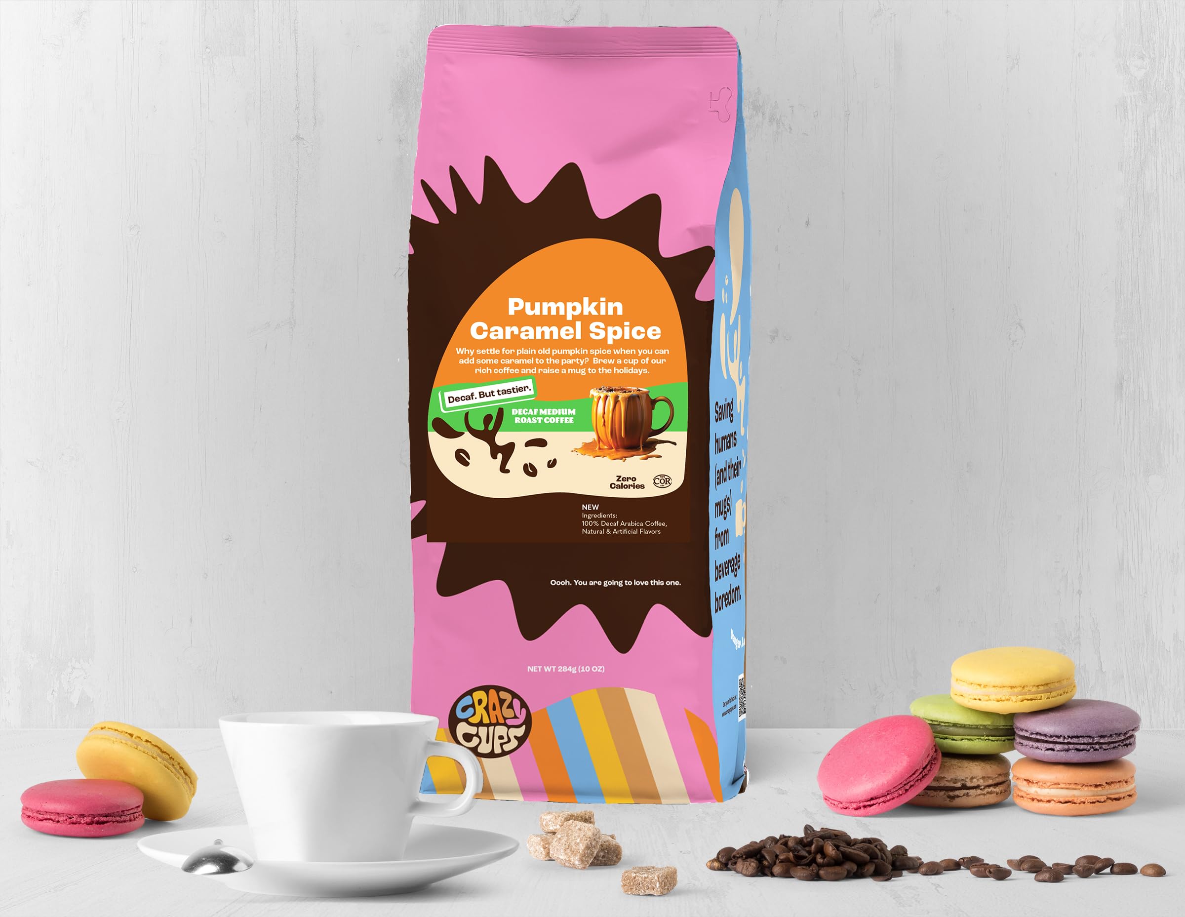 Decaf Flavored Ground Coffee Variety Pack - Cinnamon French Toast, Caramel Vanilla & Pumpkin Caramel Spice | 10 oz Bags (3-Pack) | Rich Aroma for Hot & Iced Coffee | Perfect for Home Brewing, Office Use & Gifts