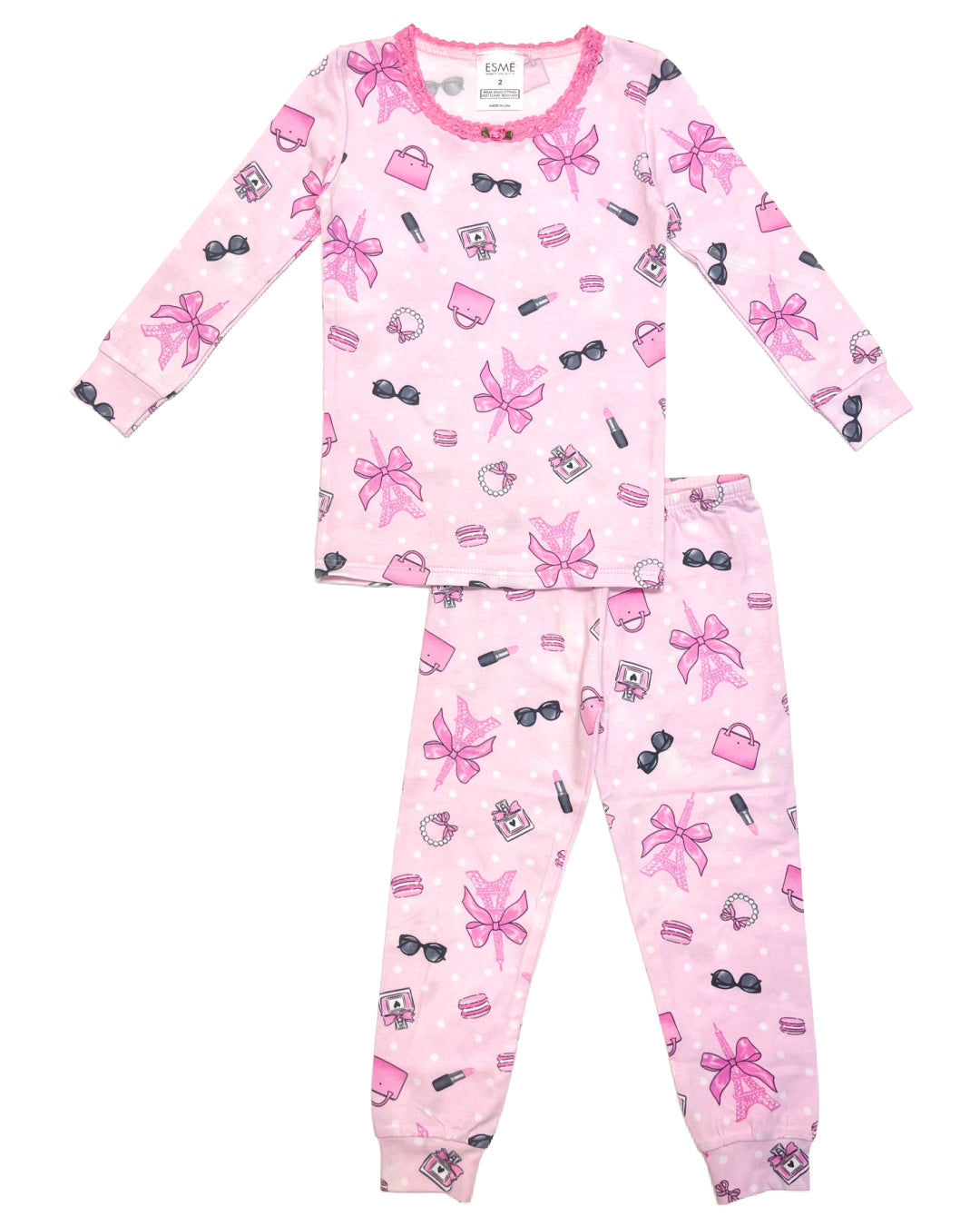 J'adore Paris Full Length Set - Elegant Women's Loungewear for Home Relaxation & Sleepwear
