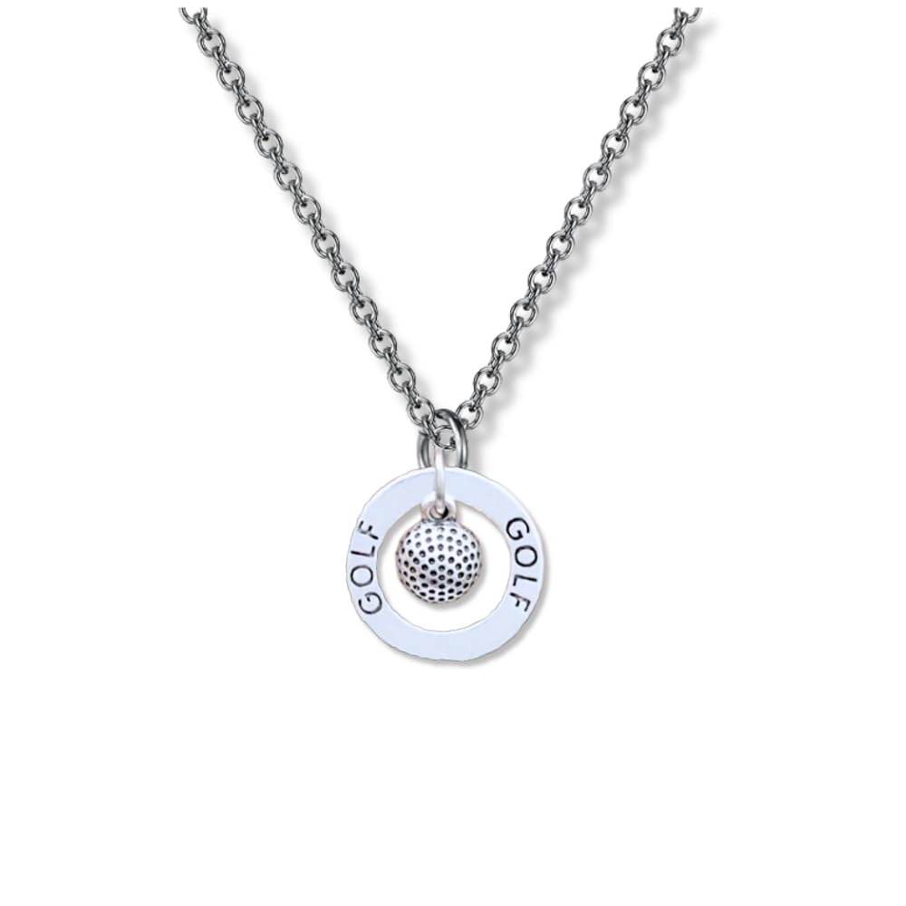 Infinity Collection Sterling Silver Golf Charm Necklace - Elegant Golf Jewelry Gift for Women & Men - Perfect for Golfers, Coaches & Enthusiasts - Ideal for Birthdays, Anniversaries & Tournaments