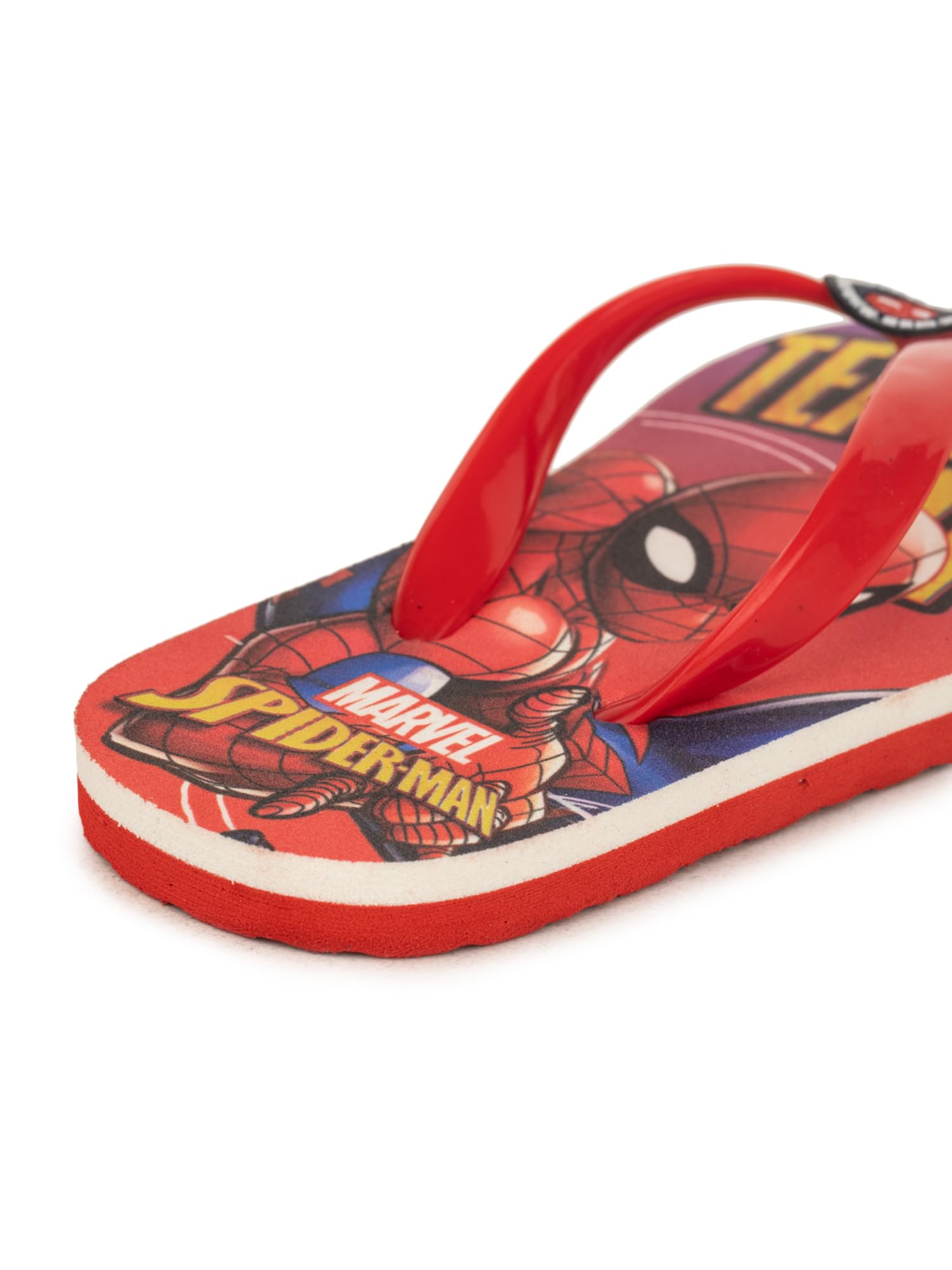 Marvel Spiderman Kids Boys Red Flip Flops - Comfortable & Lightweight Sandals for Boys & Toddlers - Perfect for Beach, Pool, and Summer Outdoor Activities