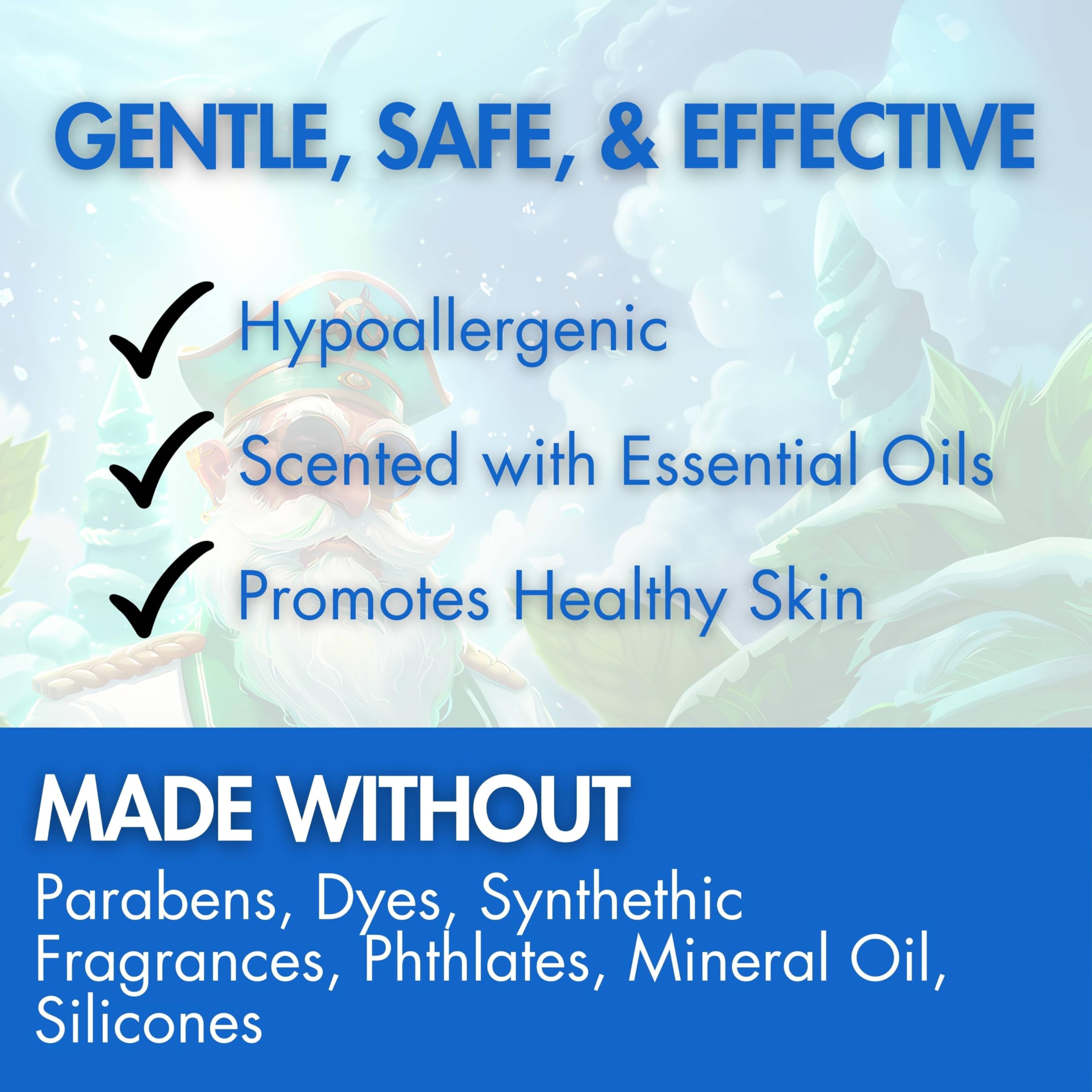 Captain Cool Mint Kids Body Oil - 4 oz | Soothing & Hydrating Moisturizer for Children's Sensitive Skin | Perfect for After Bath, Massage & Dry Skin Care