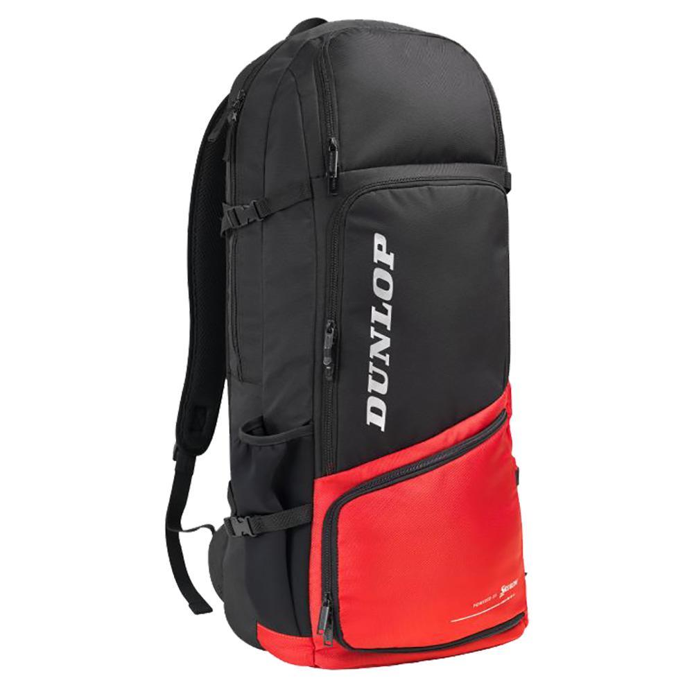 CX Performance Long Tennis Backpack - Durable Sports Bag for Tennis Players (Black/Red) | Perfect for Court, Gym & Travel Accessories Storage
