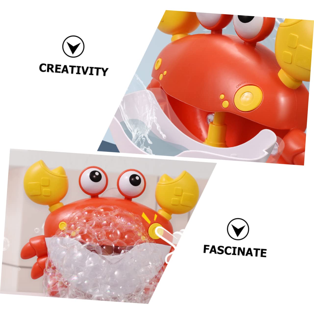 ORFOFE Kids Bath Bubble Machine - Red Plastic Toy for Bathtub Fun