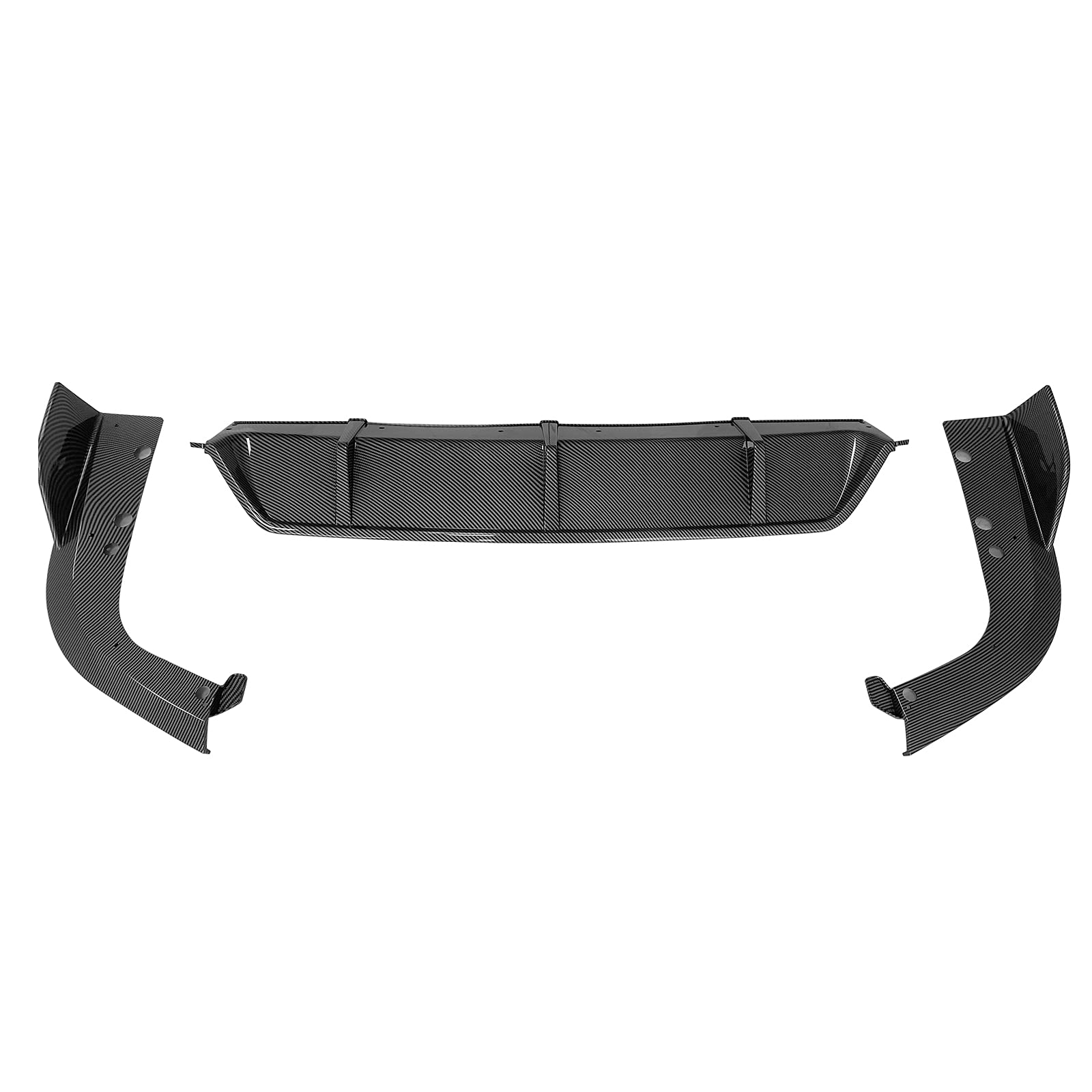 IKON MOTORSPORTS Rear Diffuser for 2019-2025 BMW G05 X5 M Sport - Carbon Fiber Print ABS & PP Bumper Lip Body Kit Replacement | Enhances Aerodynamics & Sporty Look for X5 M Models