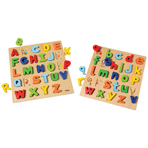 Educational Wooden Alphabet Puzzle Set for Kids - ABC Learning Toy for Toddlers & Preschoolers - Perfect for Homeschooling, Classroom & Early Childhood Development